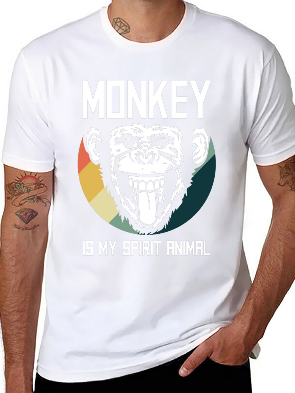 Monkey Spirit Animal Graphic Tee