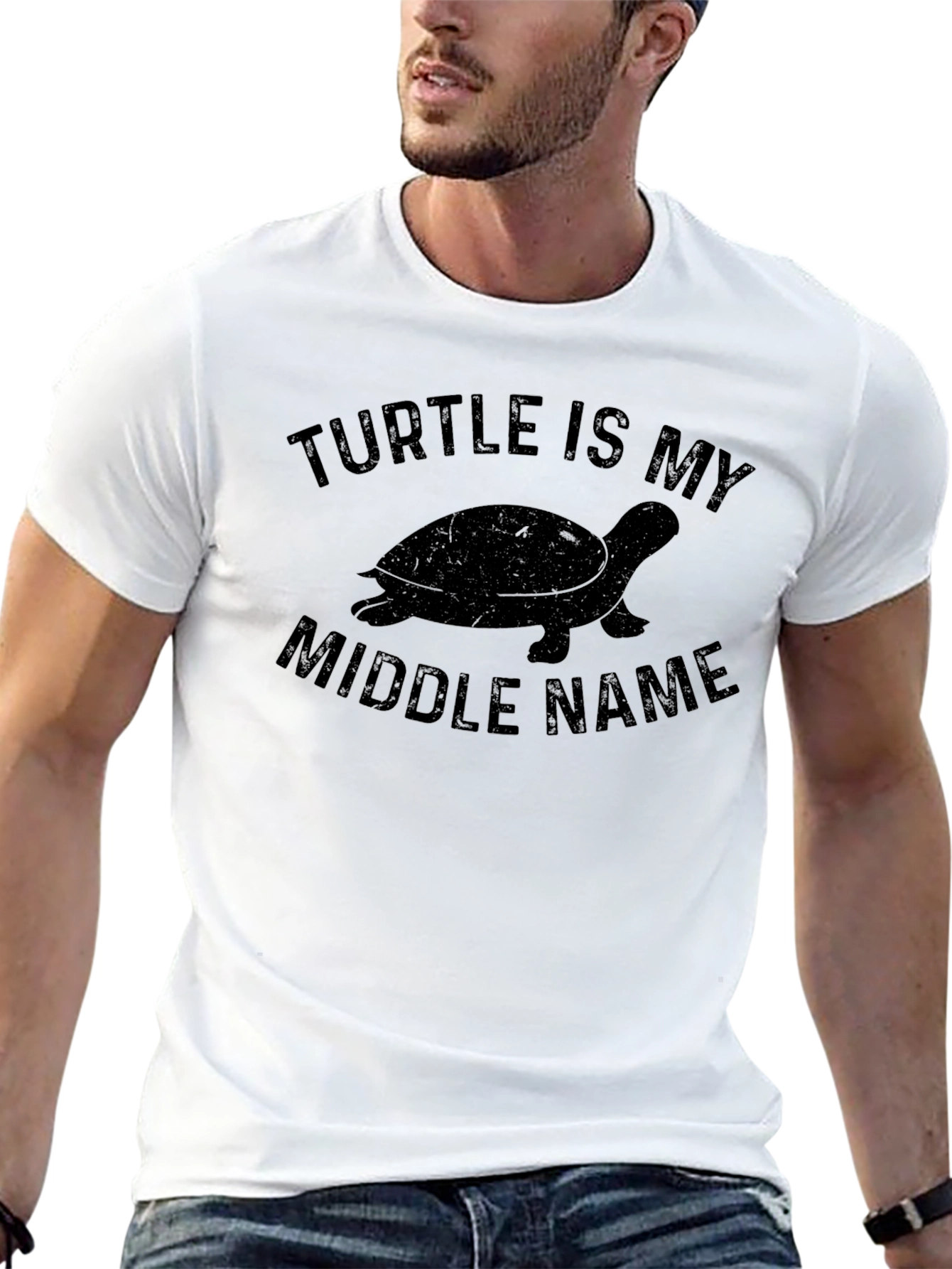 Turtle is My Middle Name Funny Graphic T-Shirt