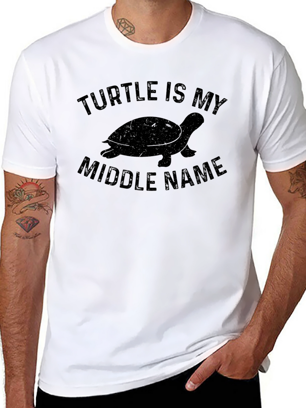 Turtle is My Middle Name Funny Graphic T-Shirt