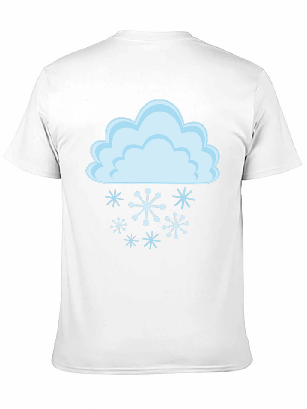 Snowy Cloud Graphic Tee - Black Cotton T-Shirt