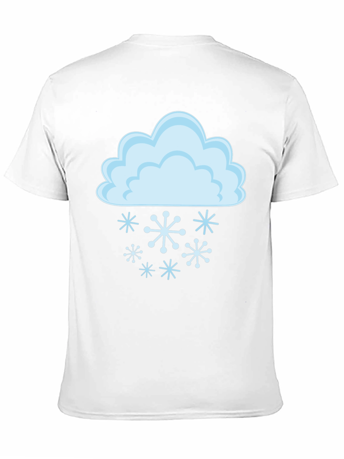 Snowy Cloud Graphic Tee - Black Cotton T-Shirt