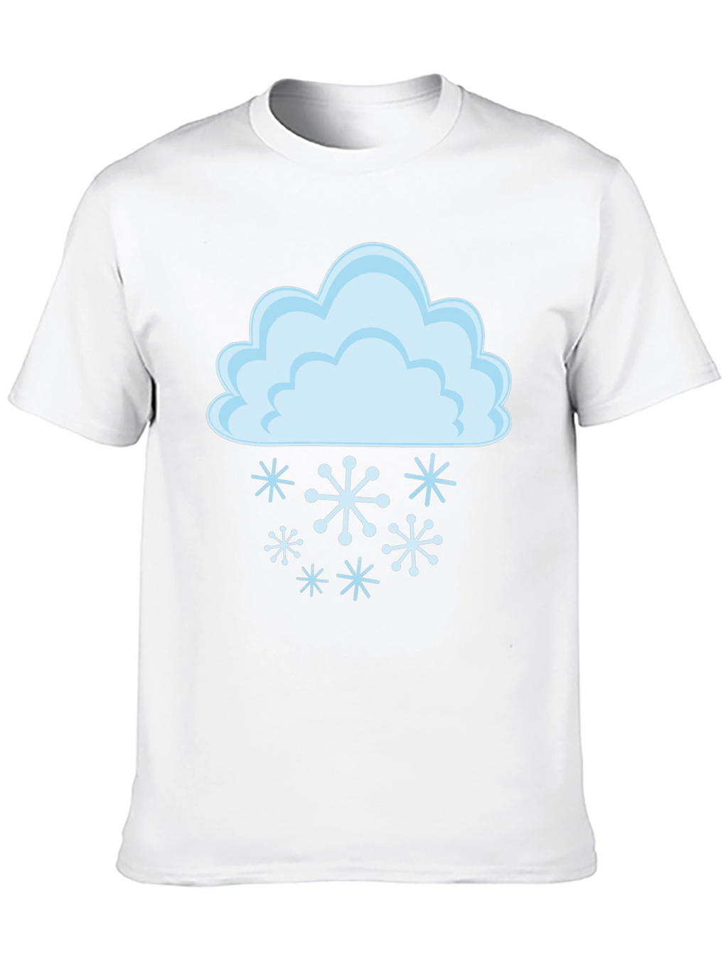 Snowy Cloud Graphic Tee - Black Cotton T-Shirt