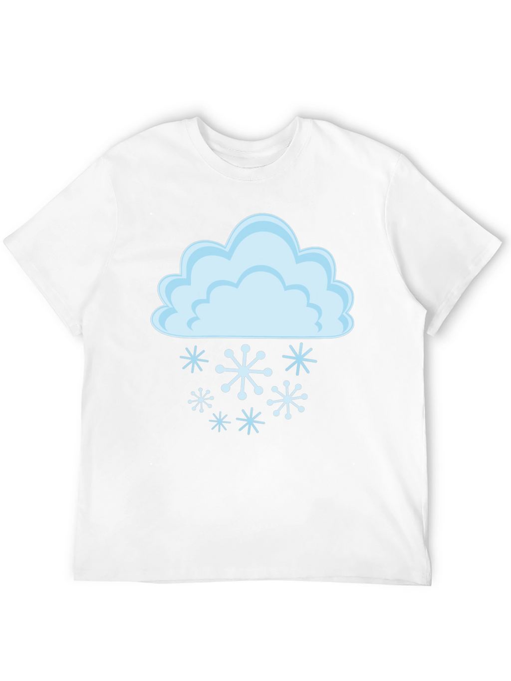 Snowy Cloud Graphic Tee - Black Cotton T-Shirt