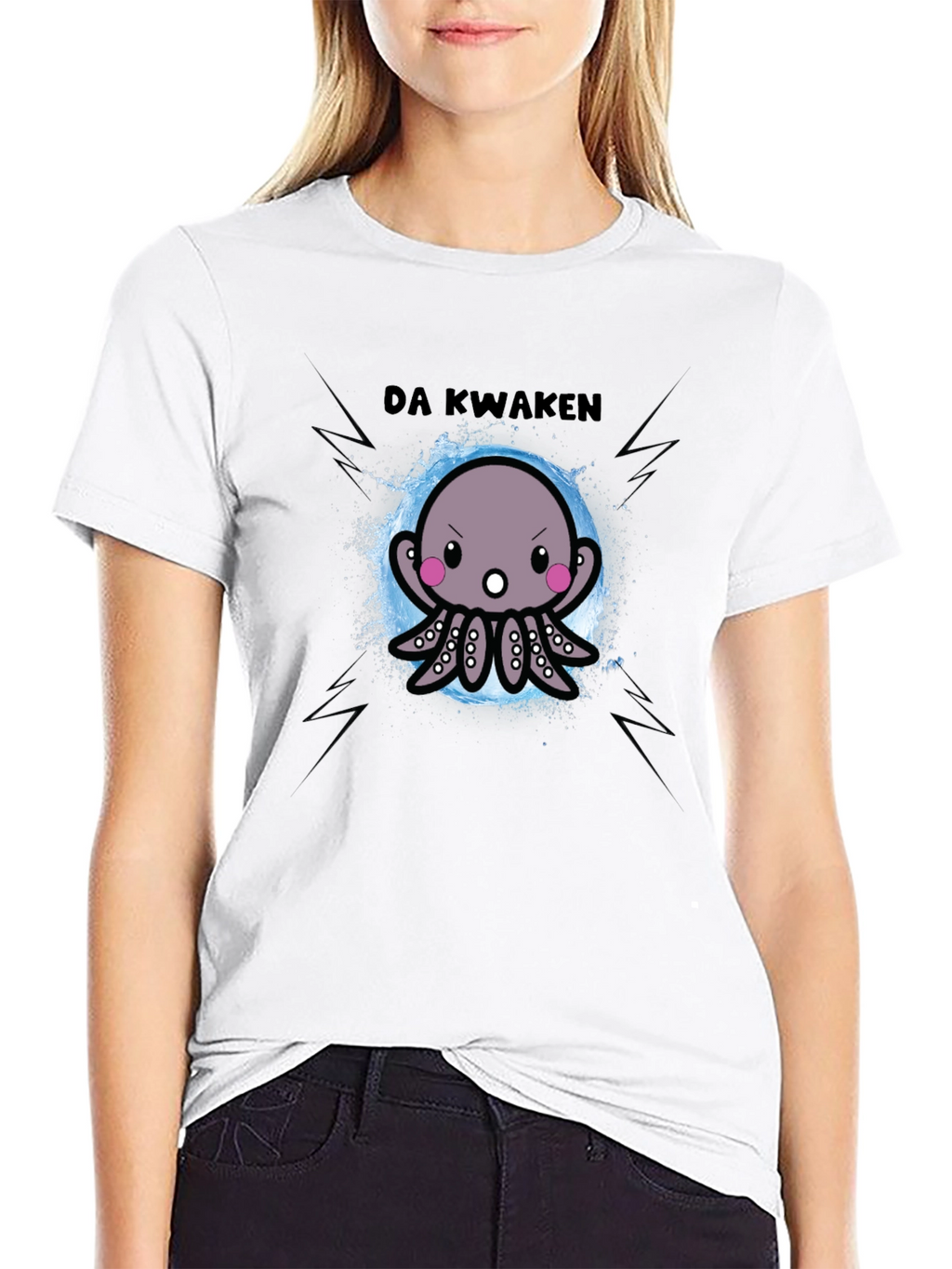Da Kwaken T-Shirt - Cute Cartoon Kraken