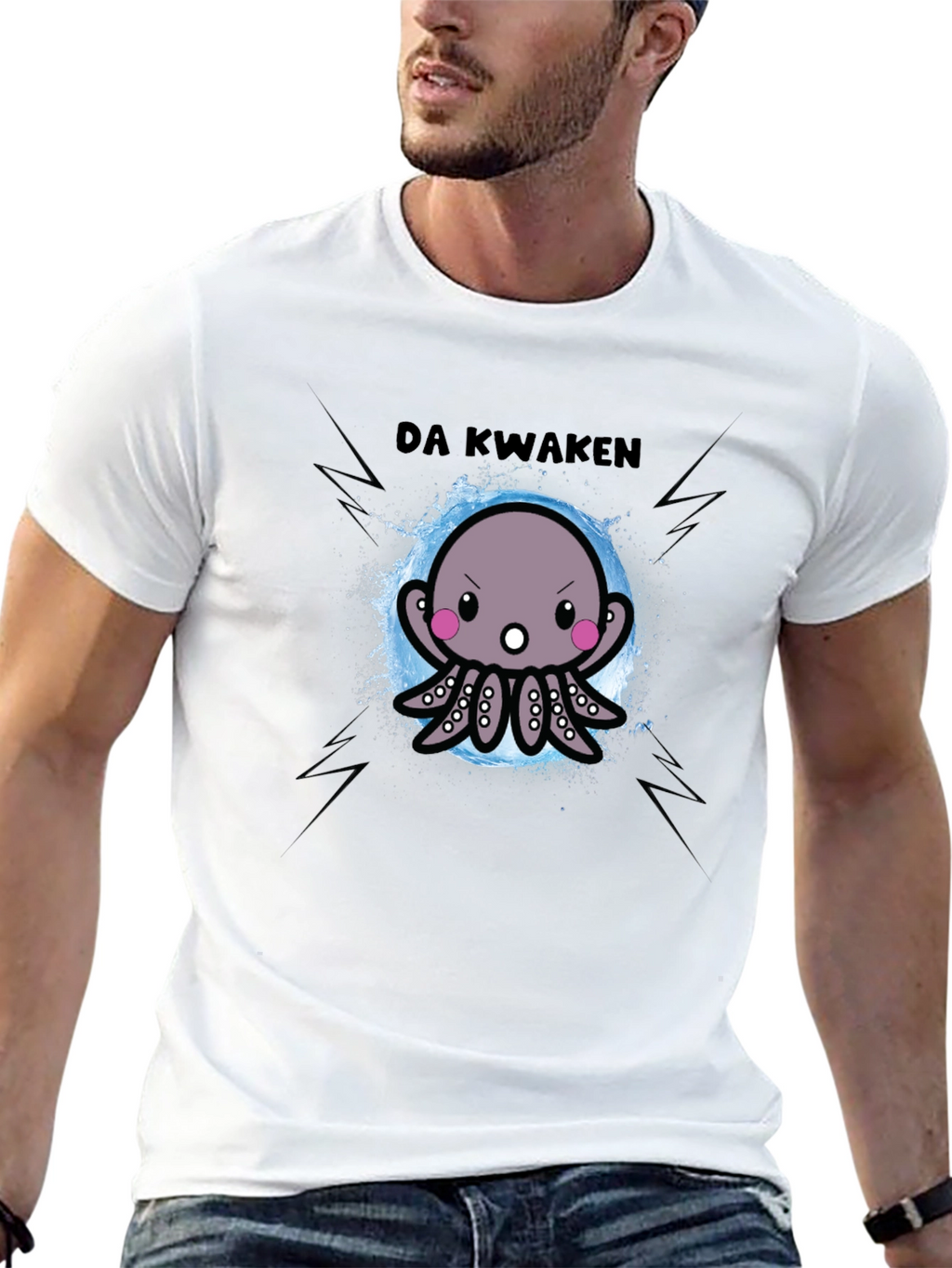 Da Kwaken T-Shirt - Cute Cartoon Kraken