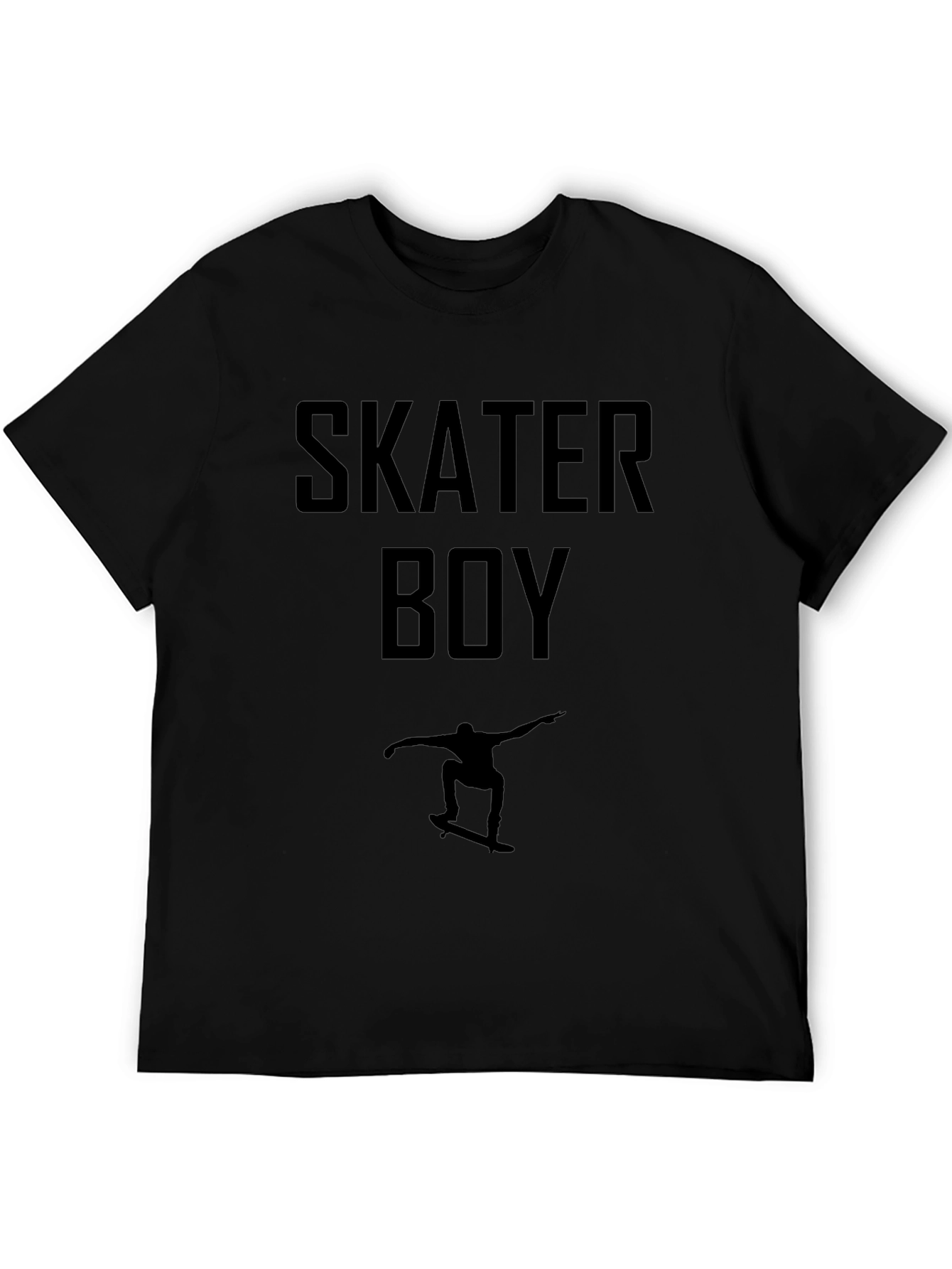Skater Boy Black T-Shirt - Cool Skateboarder Graphic Tee