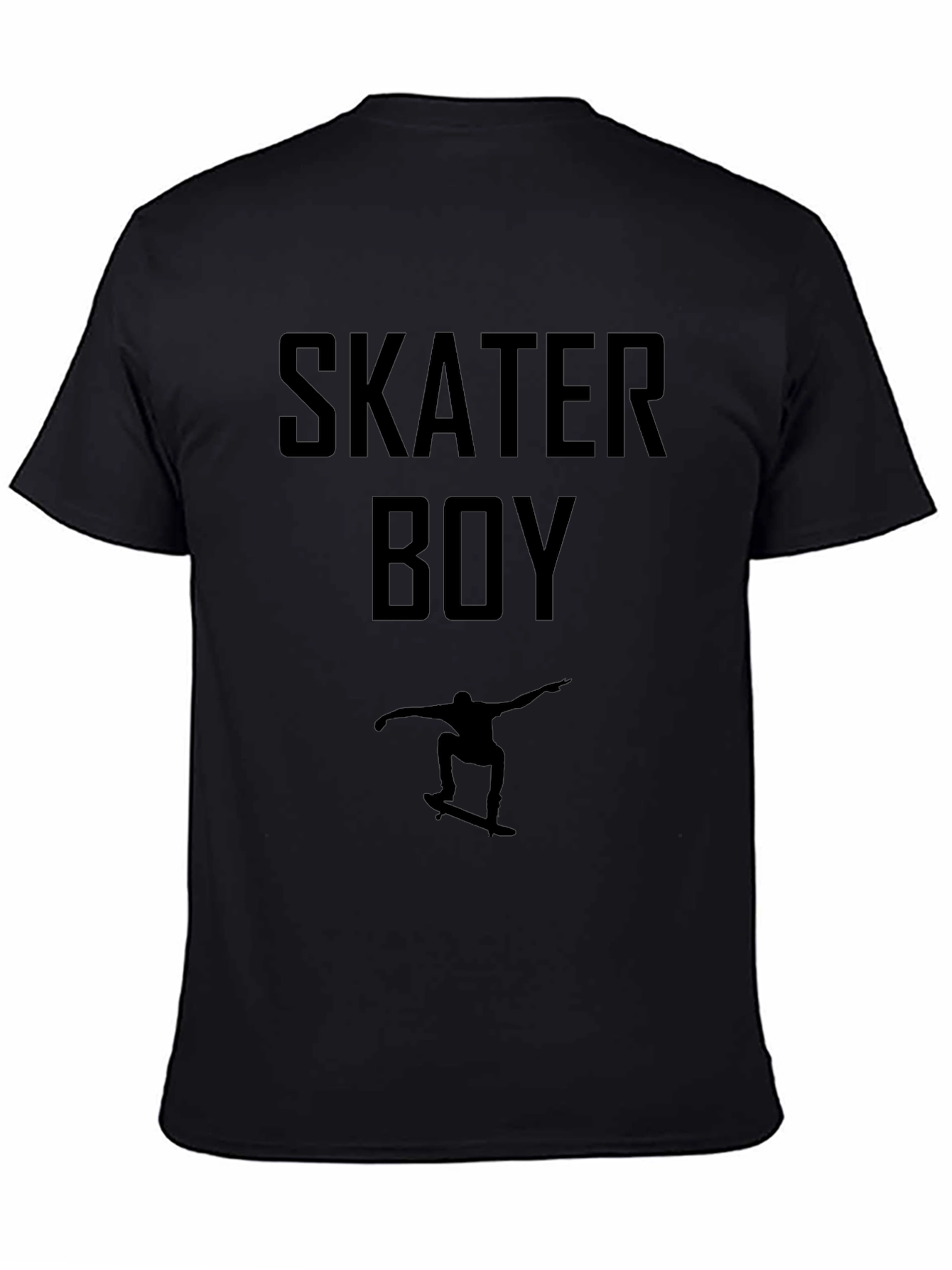 Skater Boy Black T-Shirt - Cool Skateboarder Graphic Tee