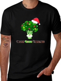 Merry Vegan Christmas T-Shirt - Broccoli Santa Hat