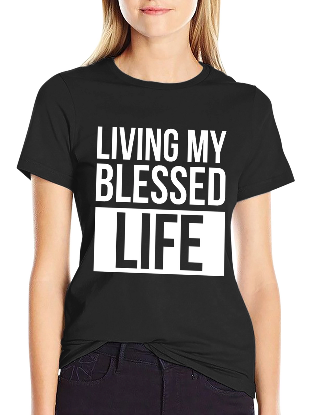 Living My Blessed Life T-Shirt - Black