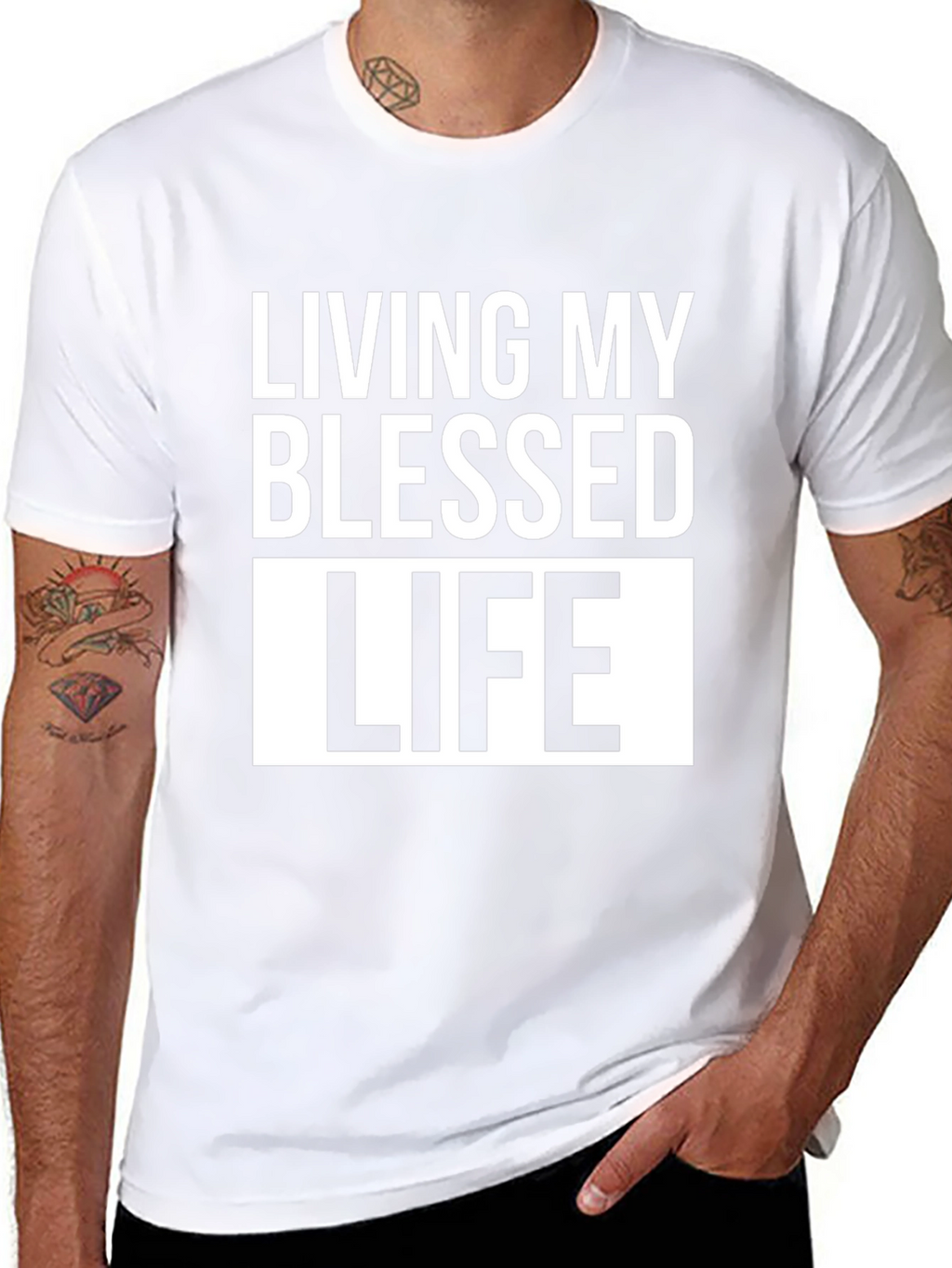 Living My Blessed Life T-Shirt - Black