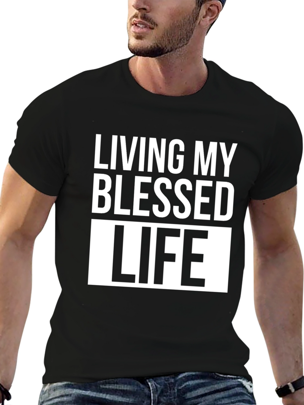 Living My Blessed Life T-Shirt - Black