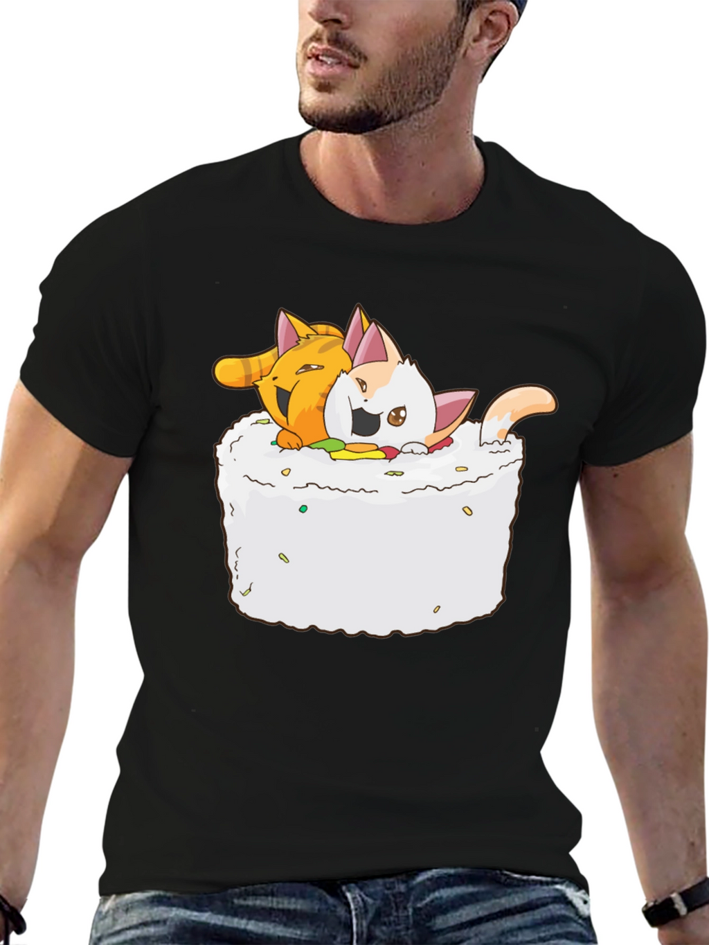 Sushi Cats T-Shirt - Cute Kawaii Graphic Tee