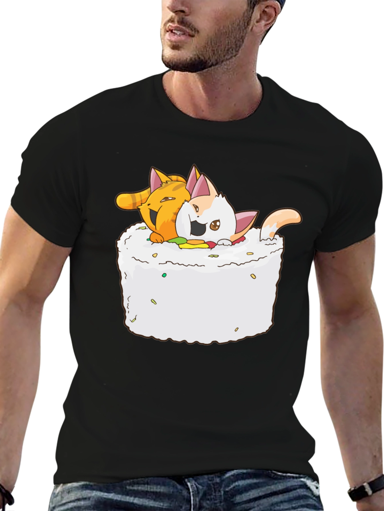Sushi Cats T-Shirt - Cute Kawaii Graphic Tee