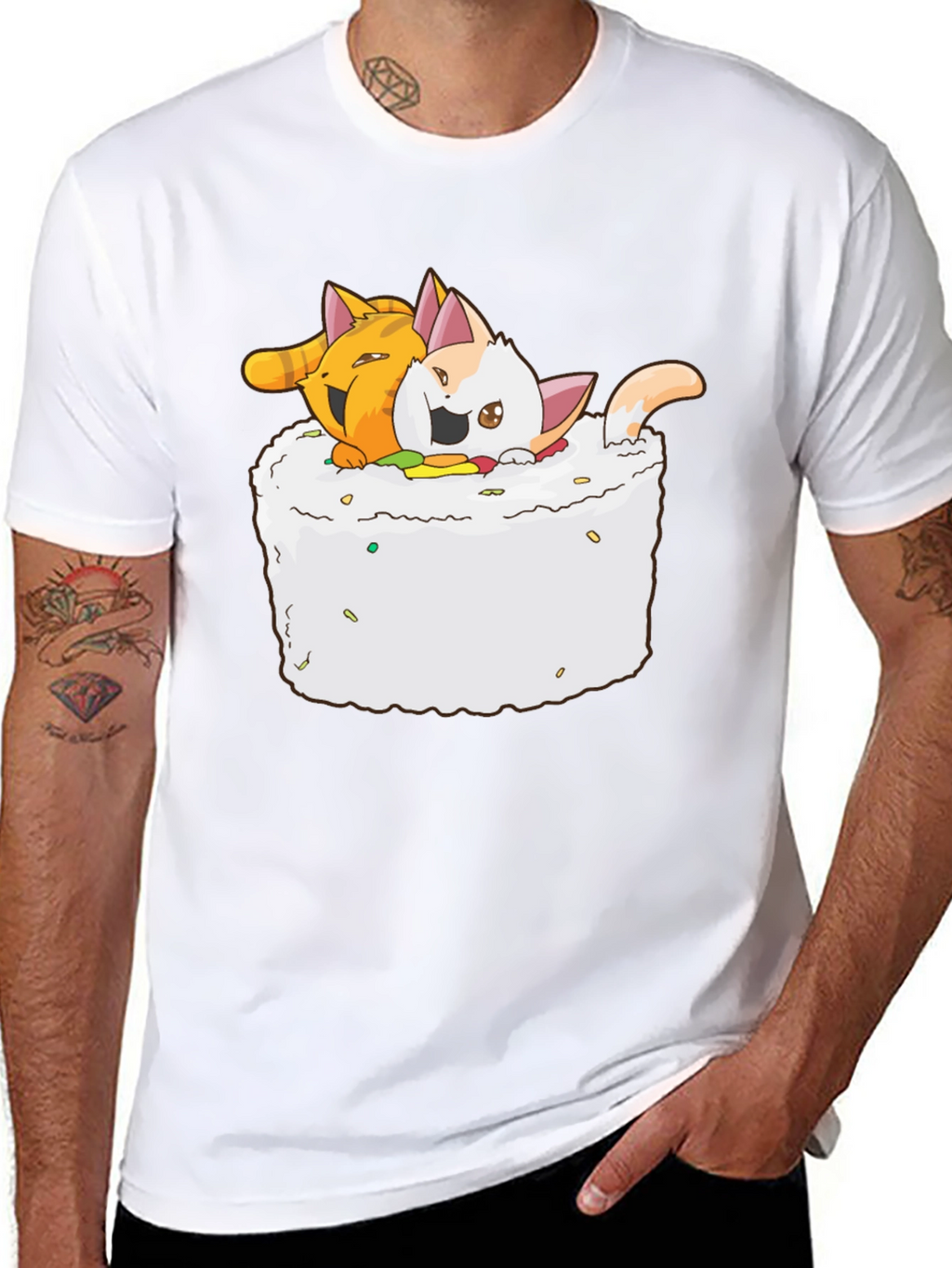 Sushi Cats T-Shirt - Cute Kawaii Graphic Tee