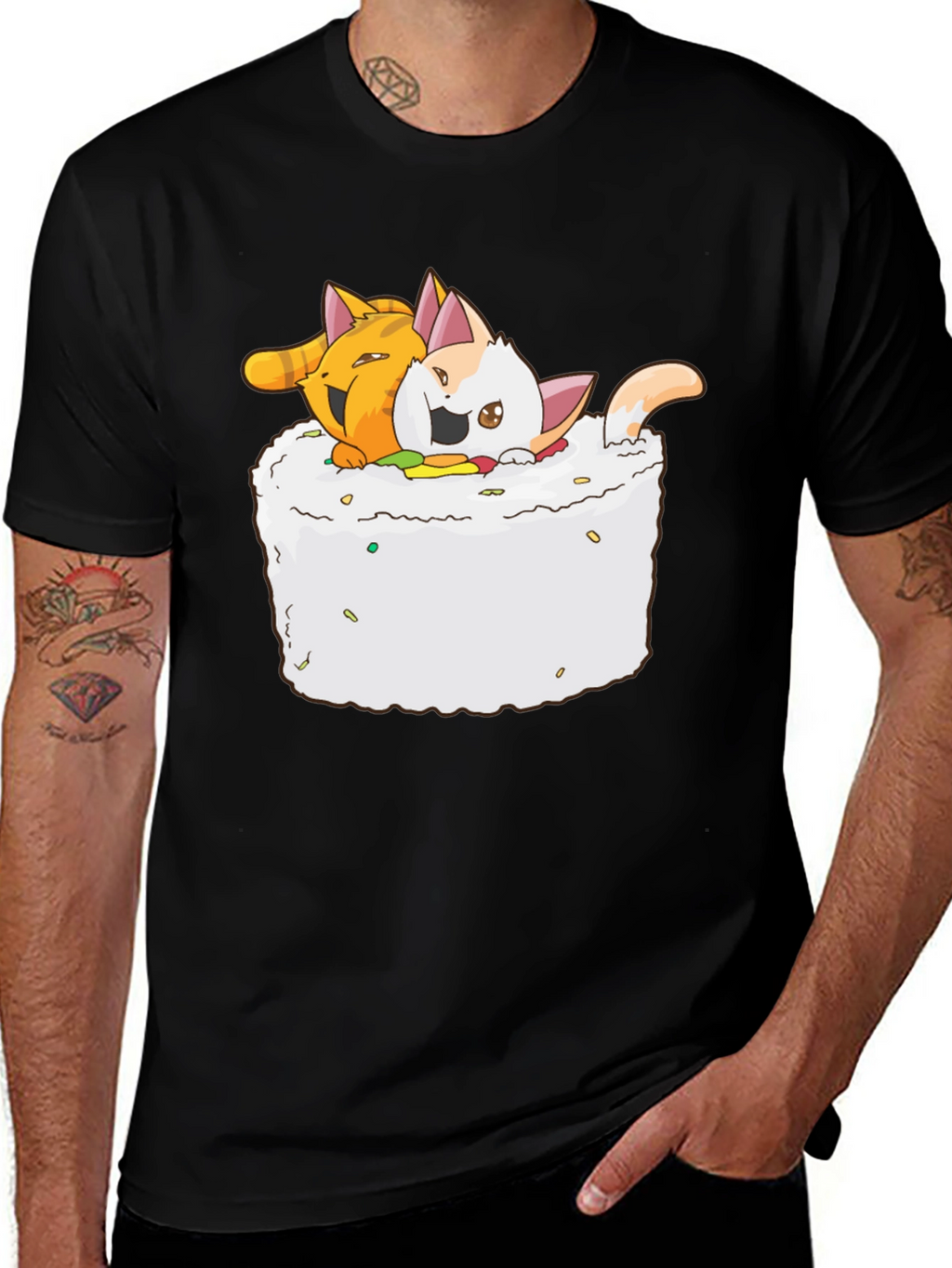 Sushi Cats T-Shirt - Cute Kawaii Graphic Tee