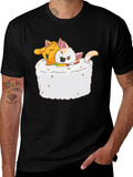 Sushi Cats T-Shirt - Cute Kawaii Graphic Tee