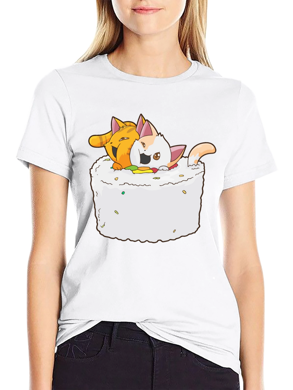 Sushi Cats T-Shirt - Cute Kawaii Graphic Tee