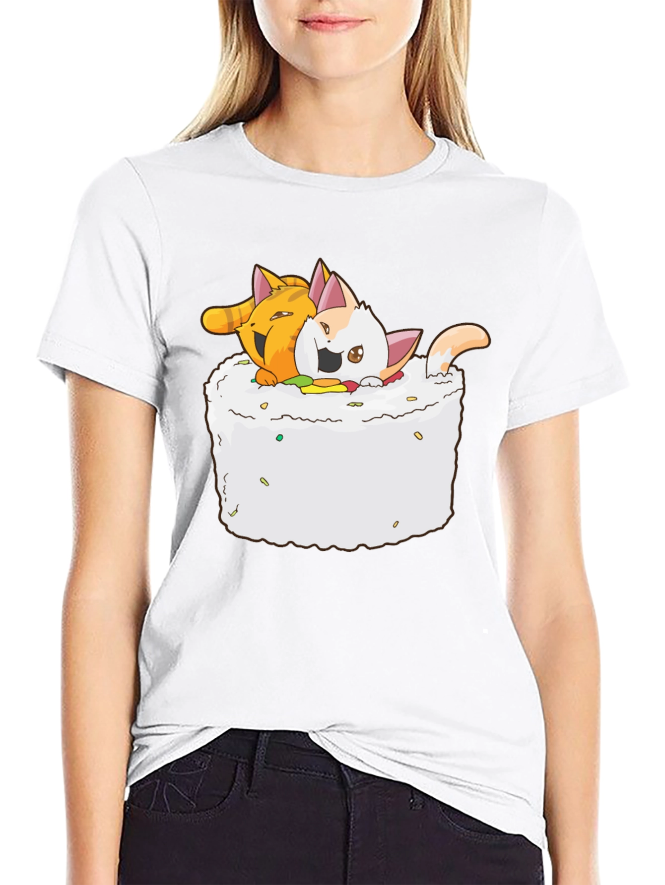 Sushi Cats T-Shirt - Cute Kawaii Graphic Tee