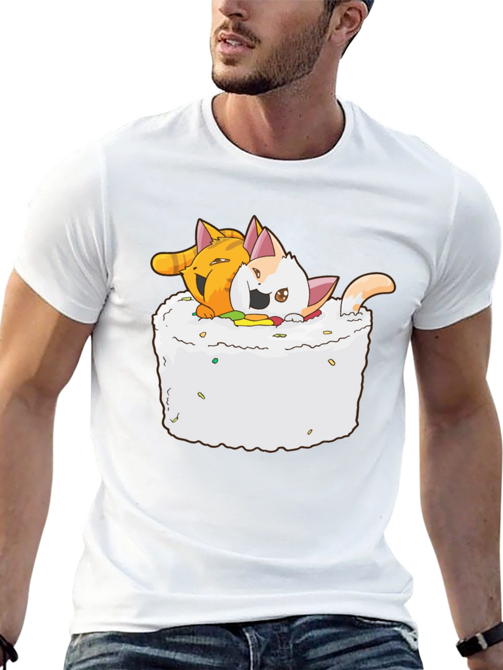 Sushi Cats T-Shirt - Cute Kawaii Graphic Tee