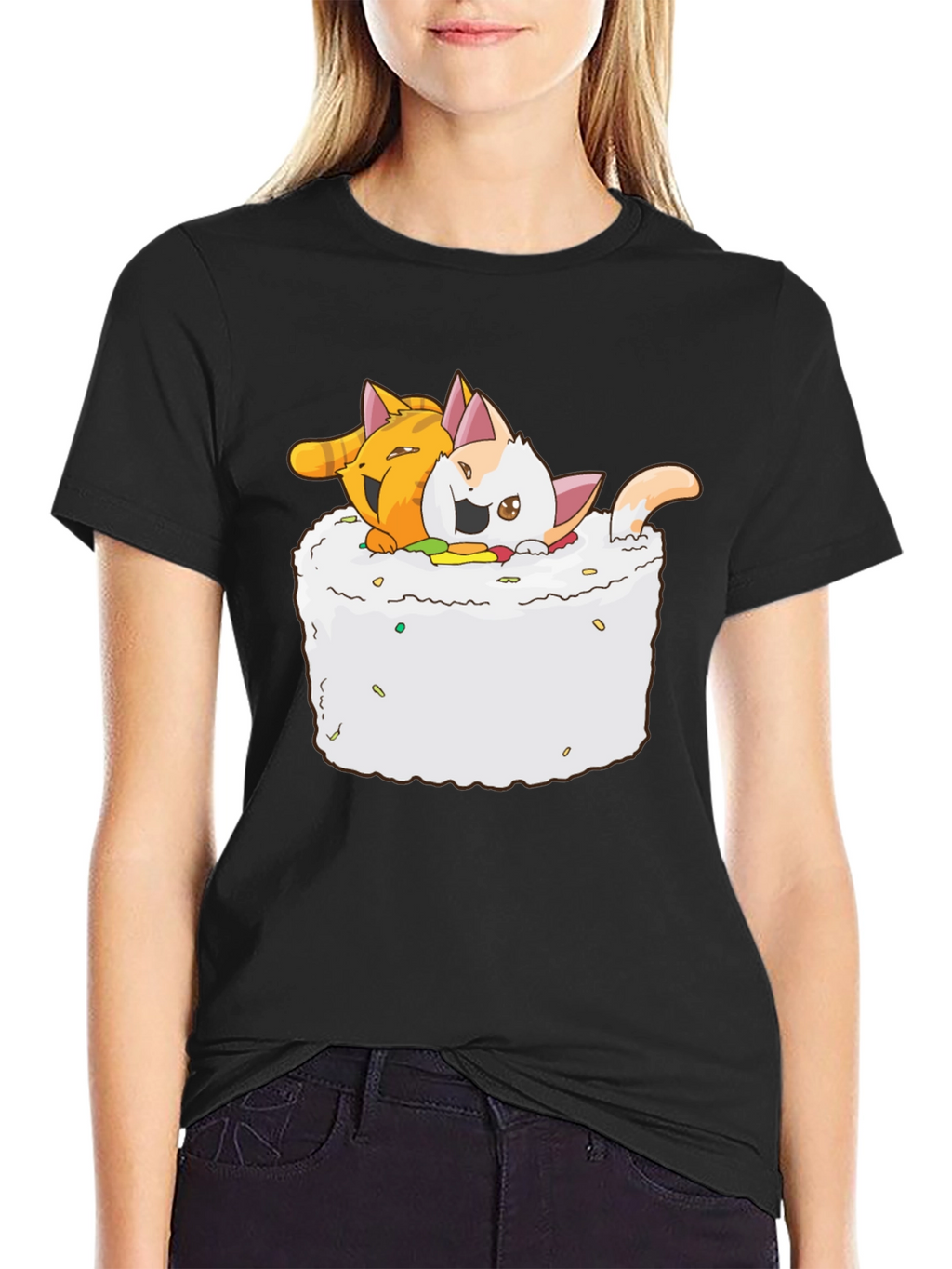 Sushi Cats T-Shirt - Cute Kawaii Graphic Tee