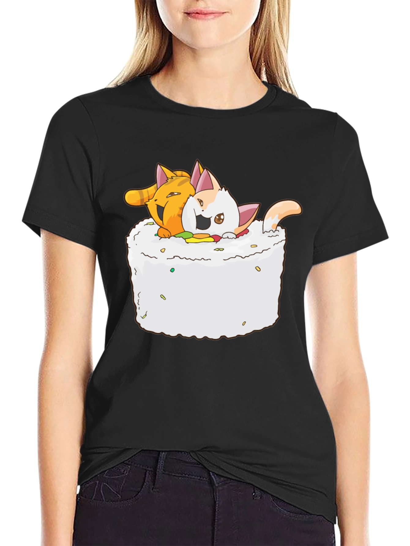 Sushi Cats T-Shirt - Cute Kawaii Graphic Tee
