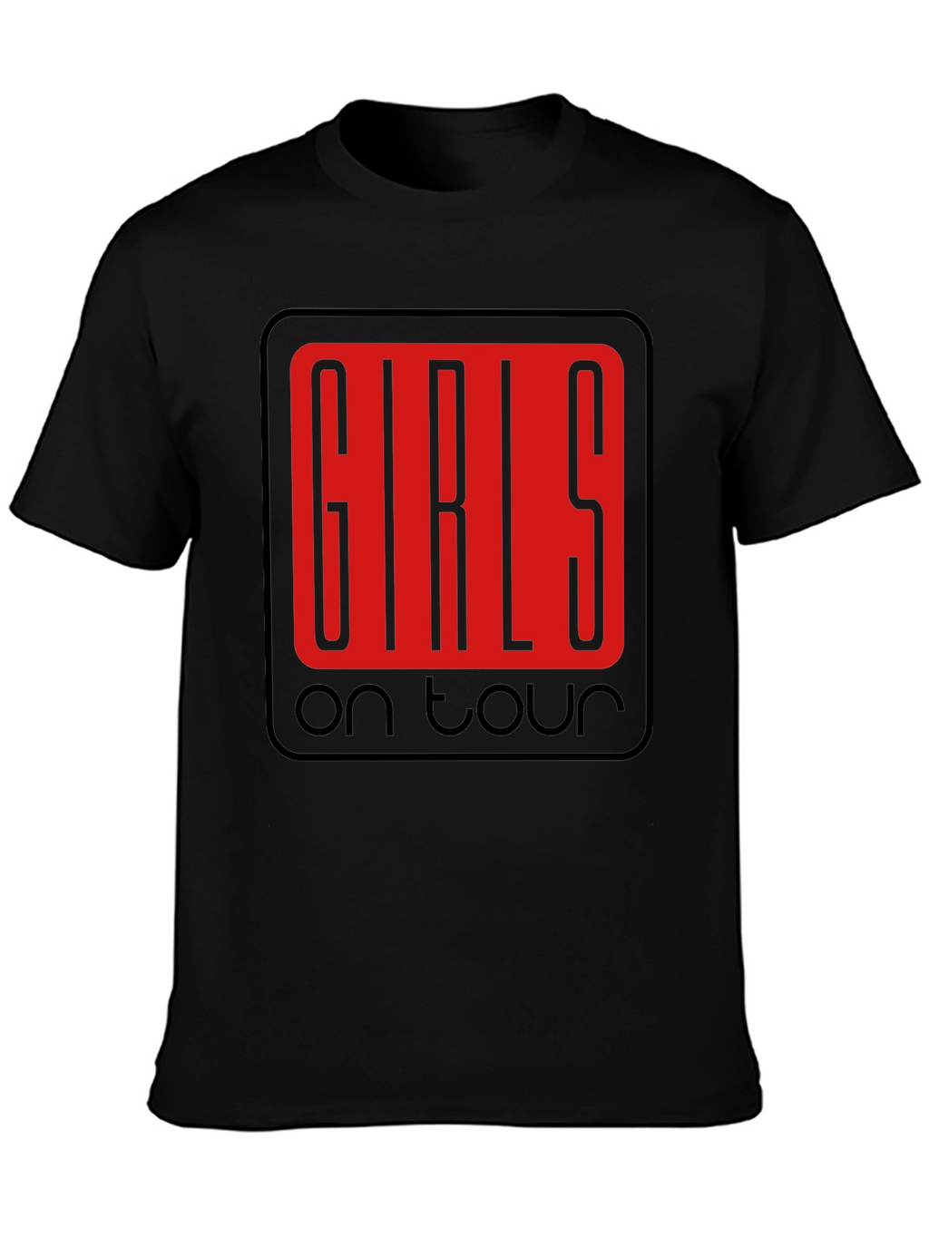 Girls on Tour Black Graphic Tee