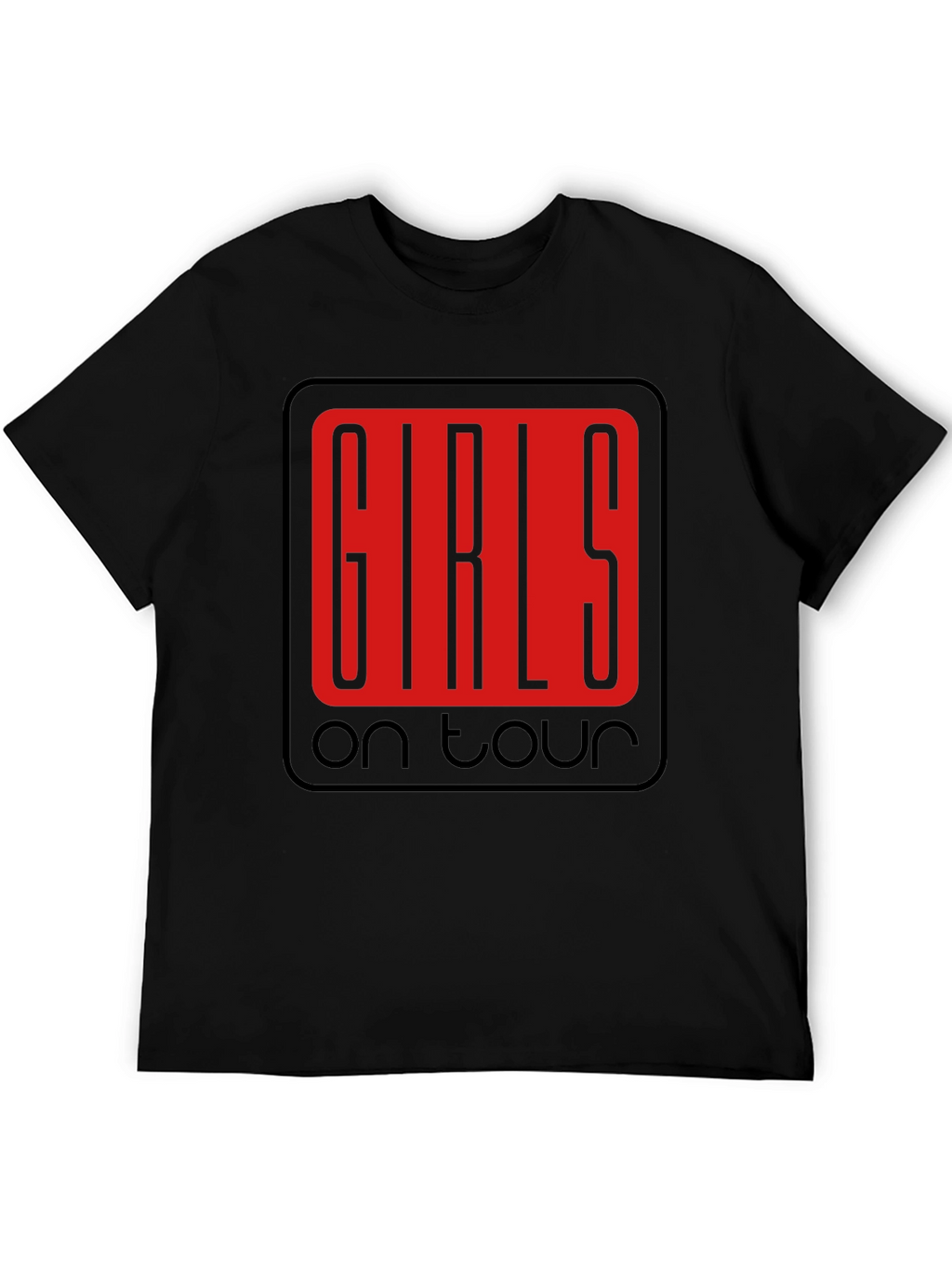 Girls on Tour Black Graphic Tee