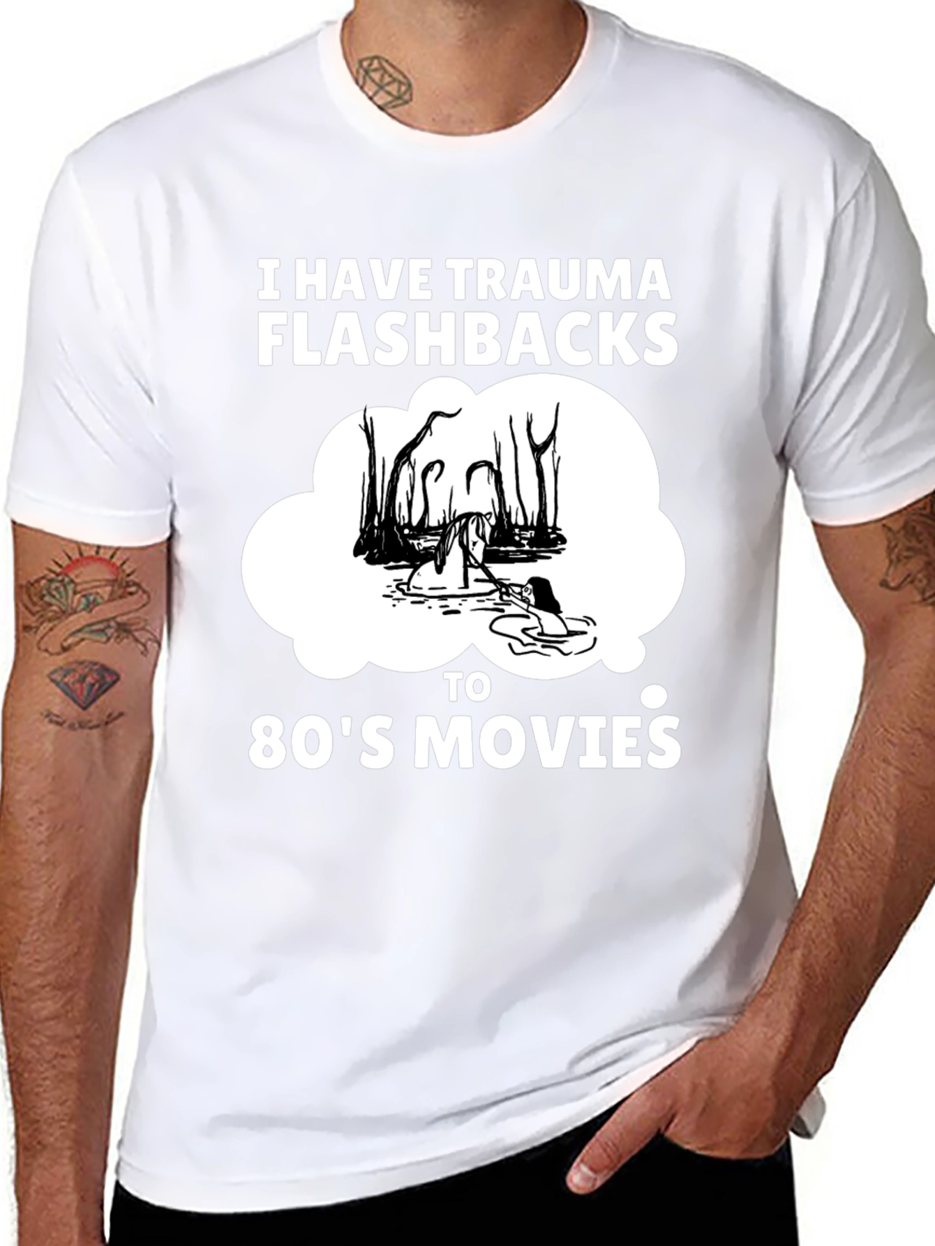 Trauma Flashbacks 80s Movies Humor T-Shirt