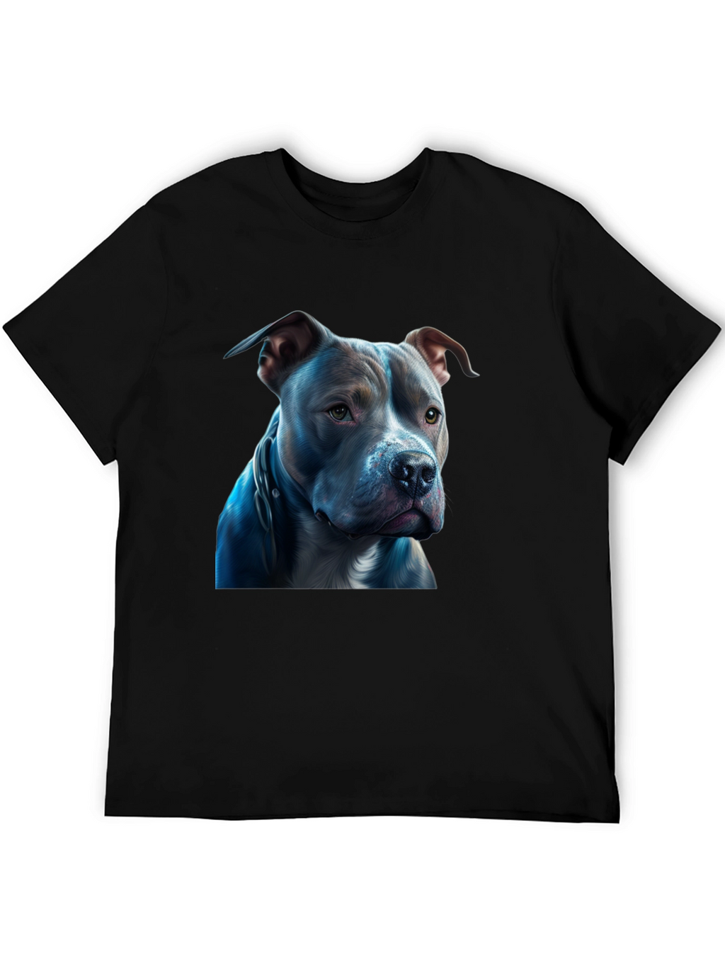 Pitbull Dog Graphic Black T-Shirt