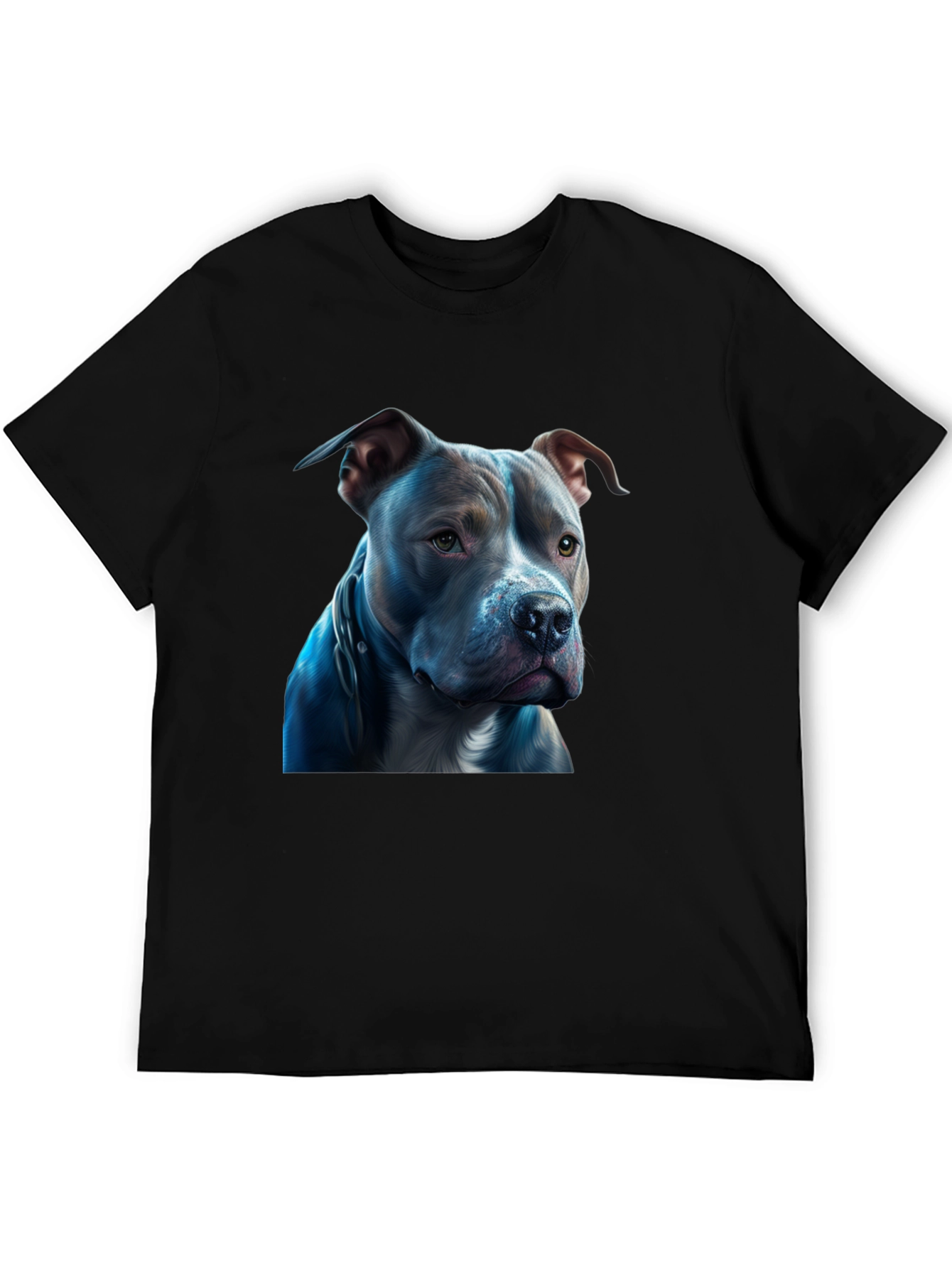 Pitbull Dog Graphic Black T-Shirt
