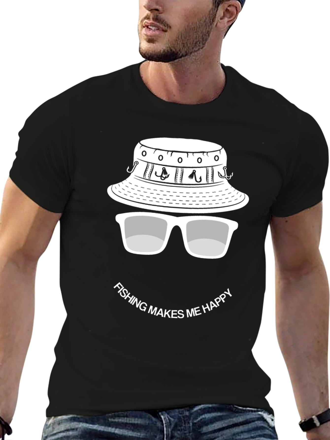 Fishing Makes Me Happy T-Shirt