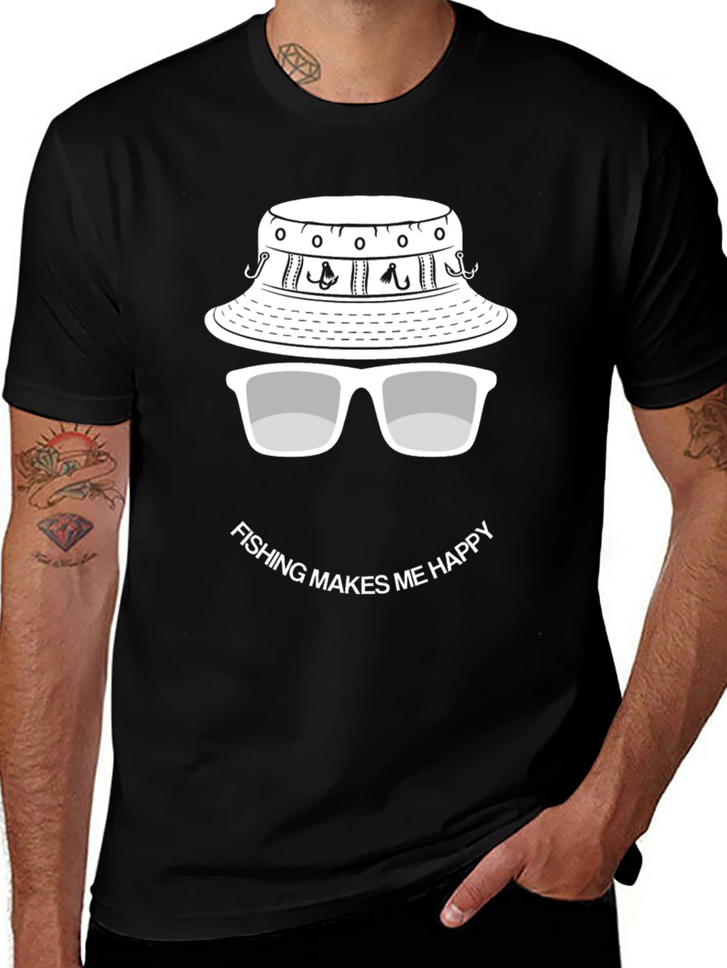 Fishing Makes Me Happy T-Shirt