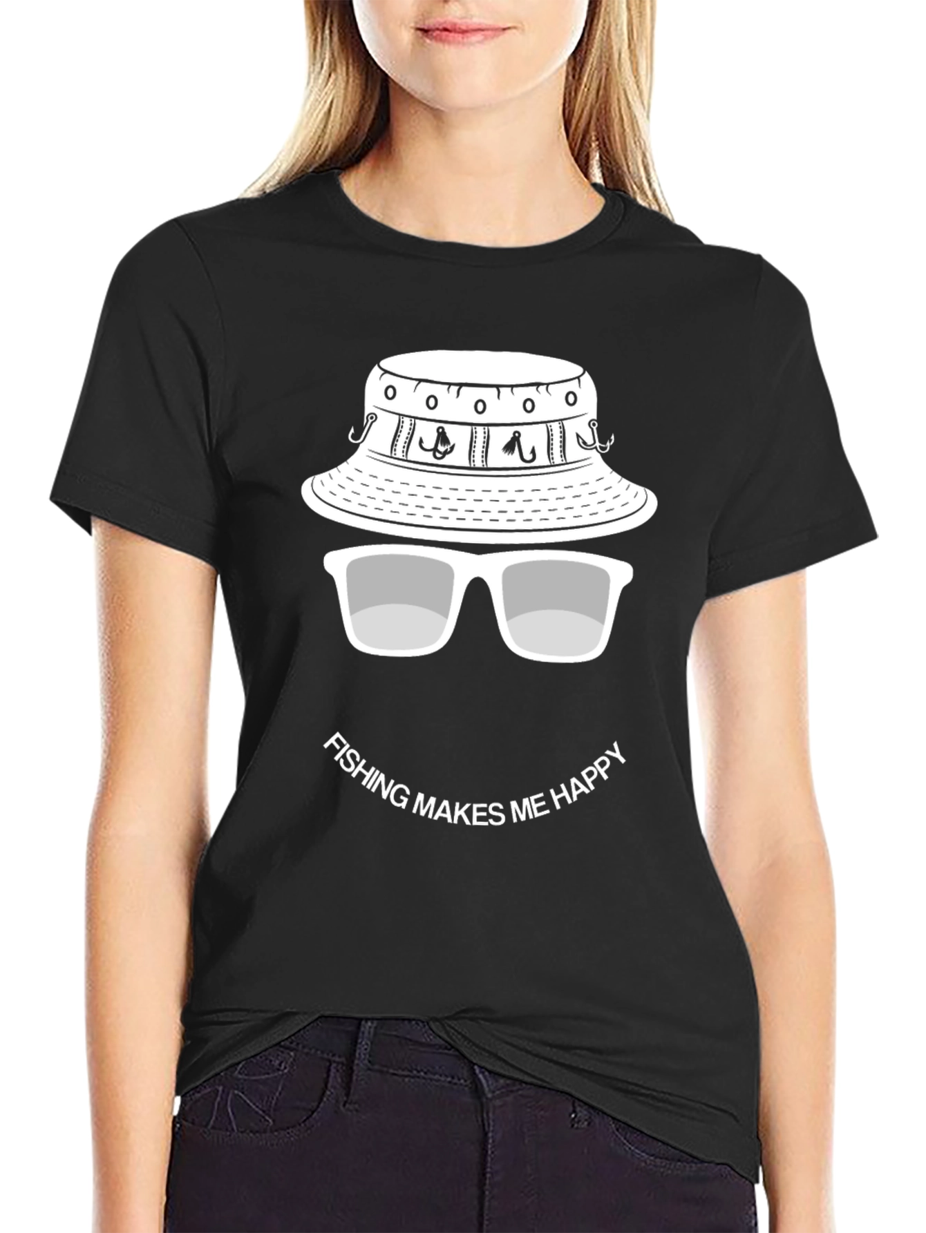 Fishing Makes Me Happy T-Shirt