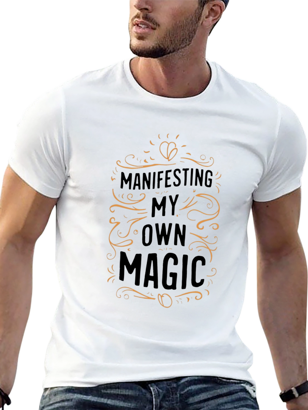 Manifesting Magic Graphic Tee - Black Unisex T-Shirt
