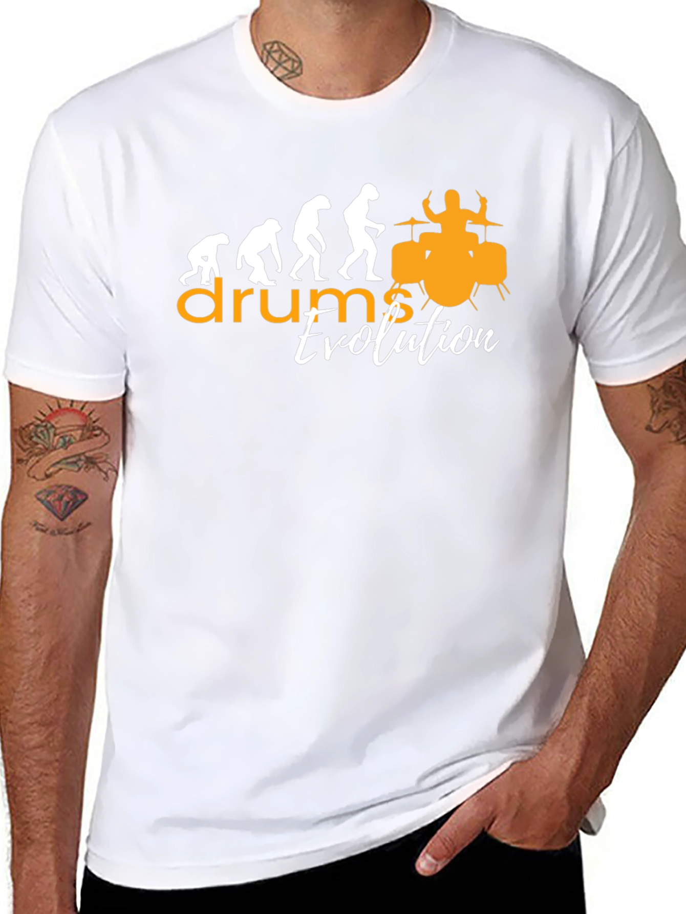 Drum Evolution Graphic Tee - Musician T-Shirt