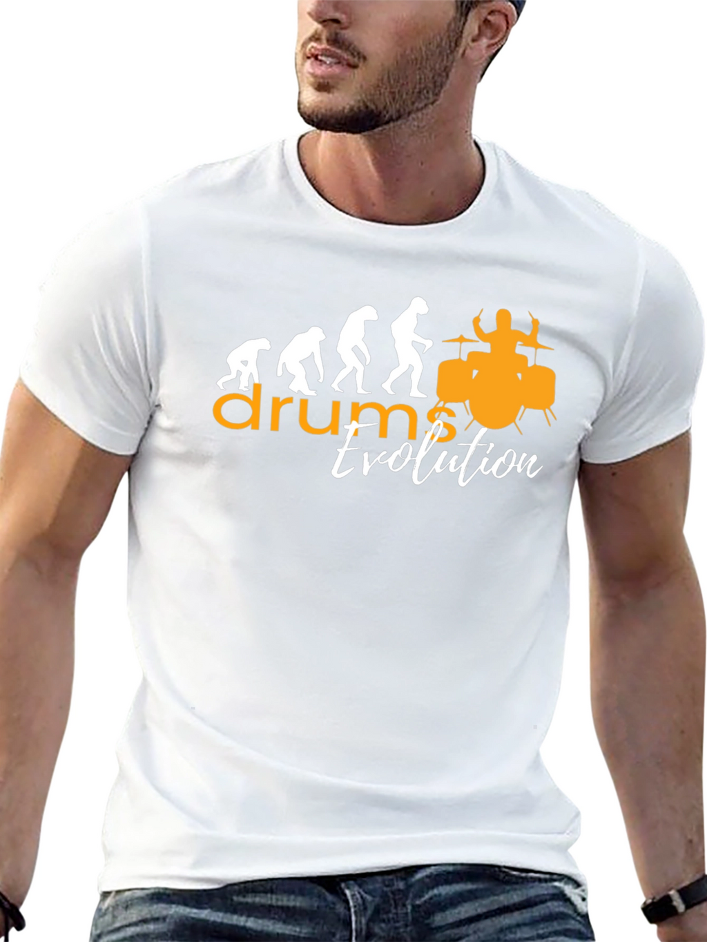 Drum Evolution Graphic Tee - Musician T-Shirt