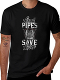 Loud Pipes Save Lives Trucker T-Shirt