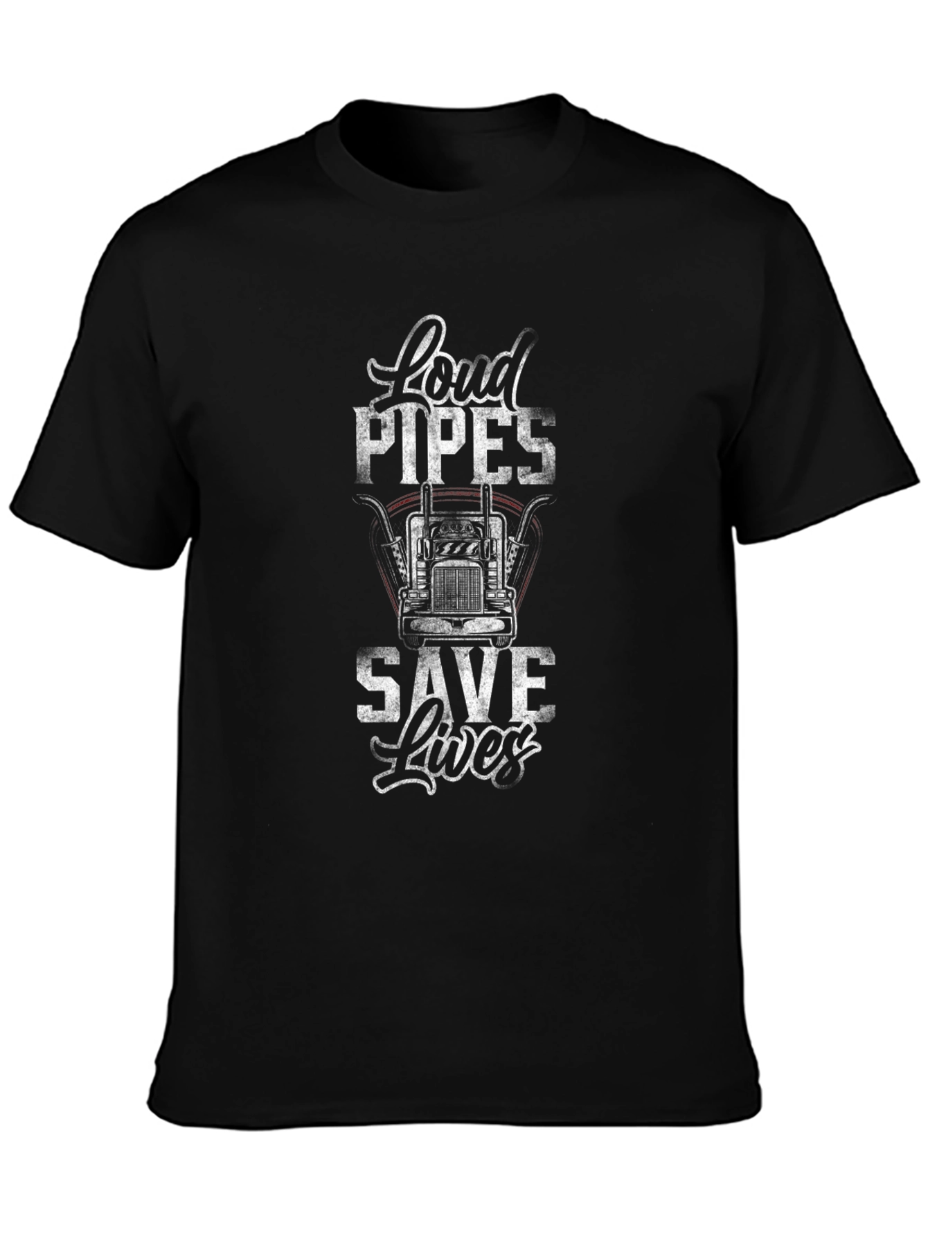 Loud Pipes Save Lives Trucker T-Shirt