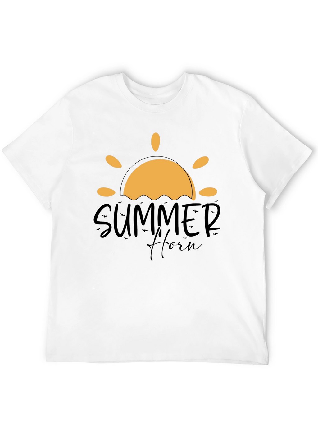 Summer Horn Black Graphic Tee
