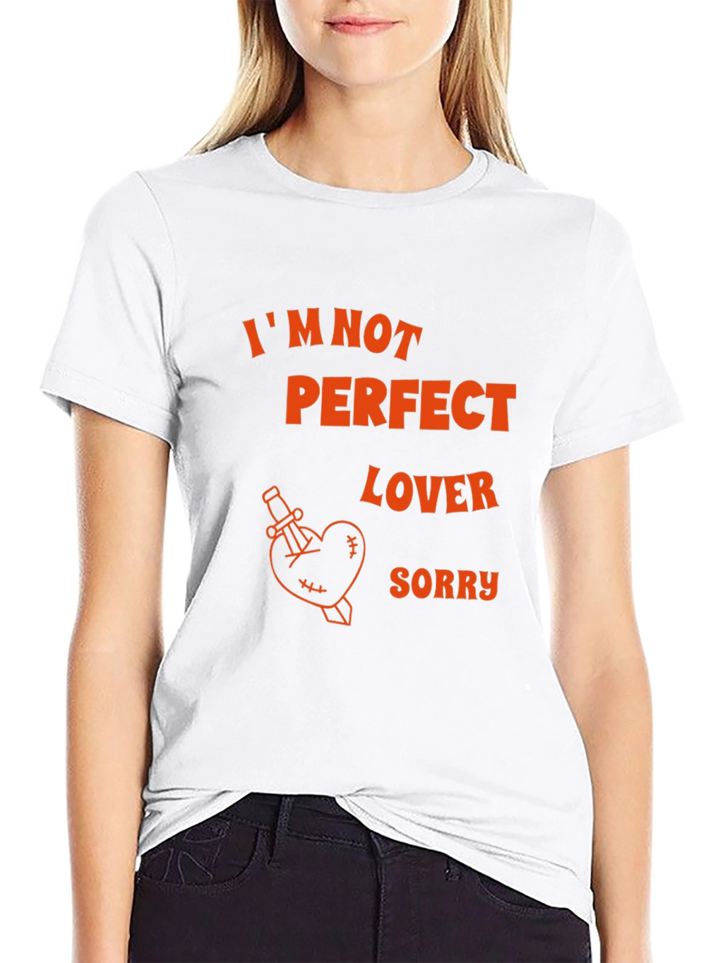 Im Not Perfect Lover Black T-Shirt