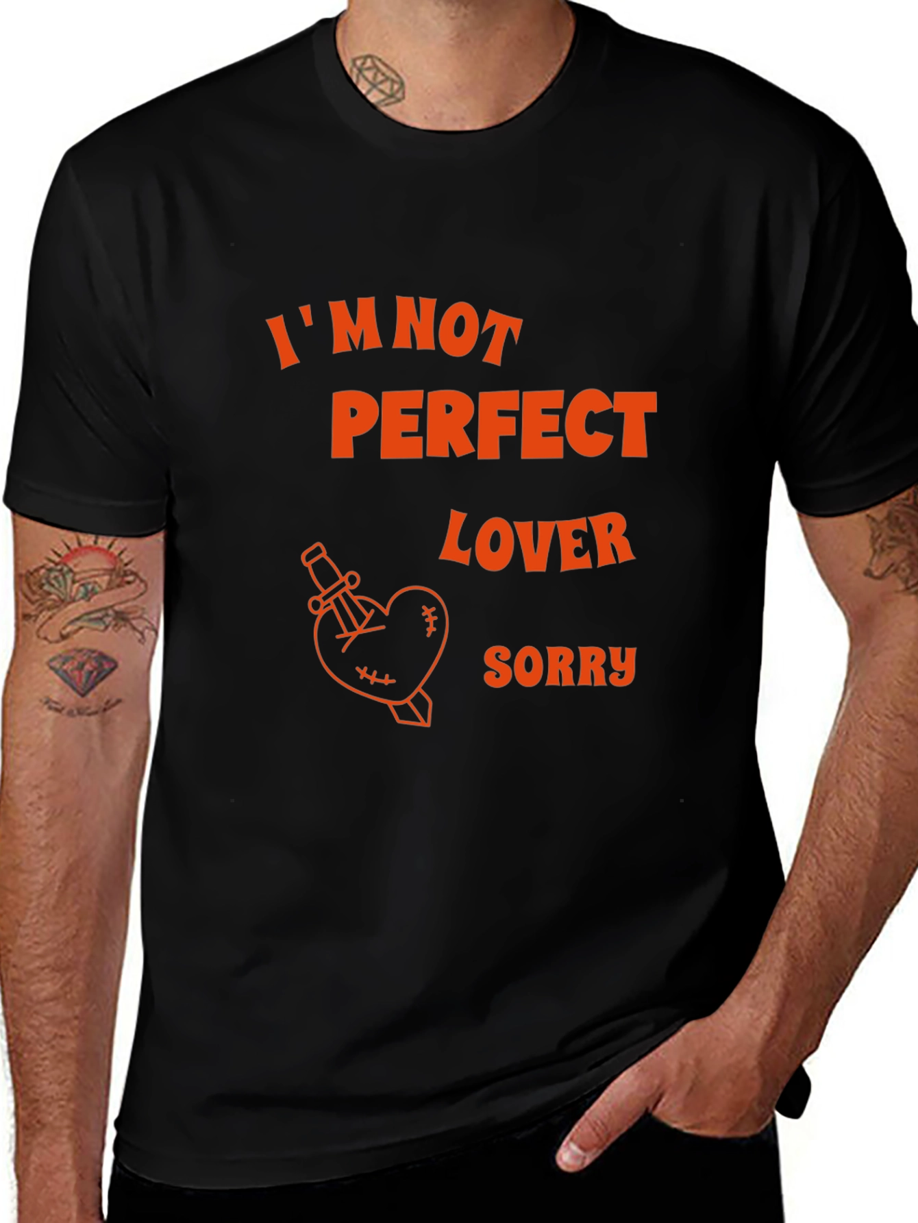 Im Not Perfect Lover Black T-Shirt