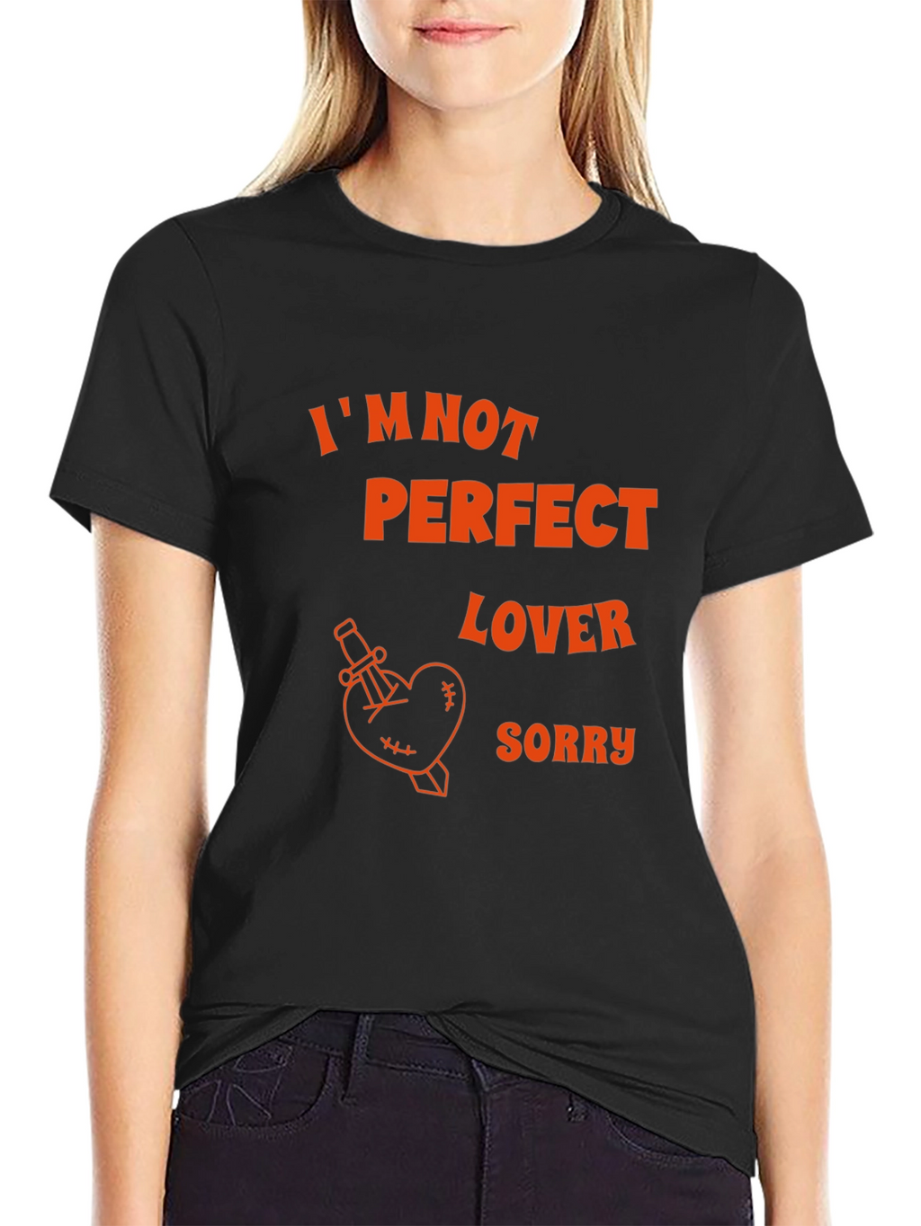 Im Not Perfect Lover Black T-Shirt