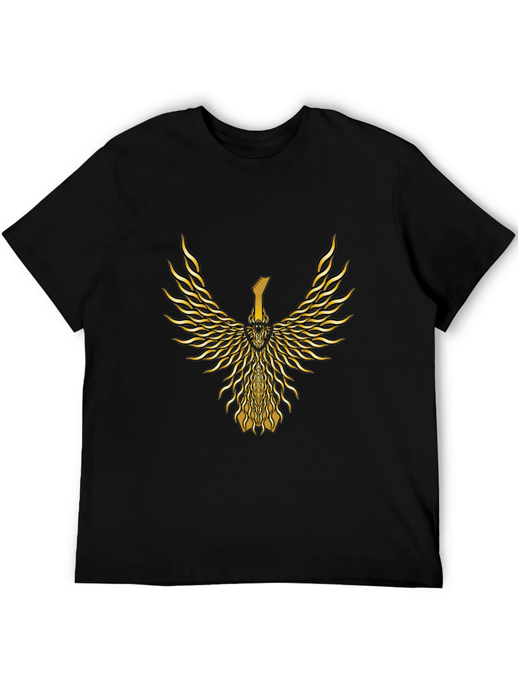 Golden Guitar Phoenix Graphic Tee - Black