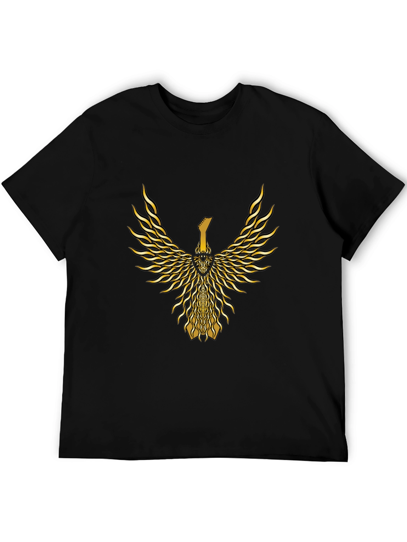 Golden Guitar Phoenix Graphic Tee - Black