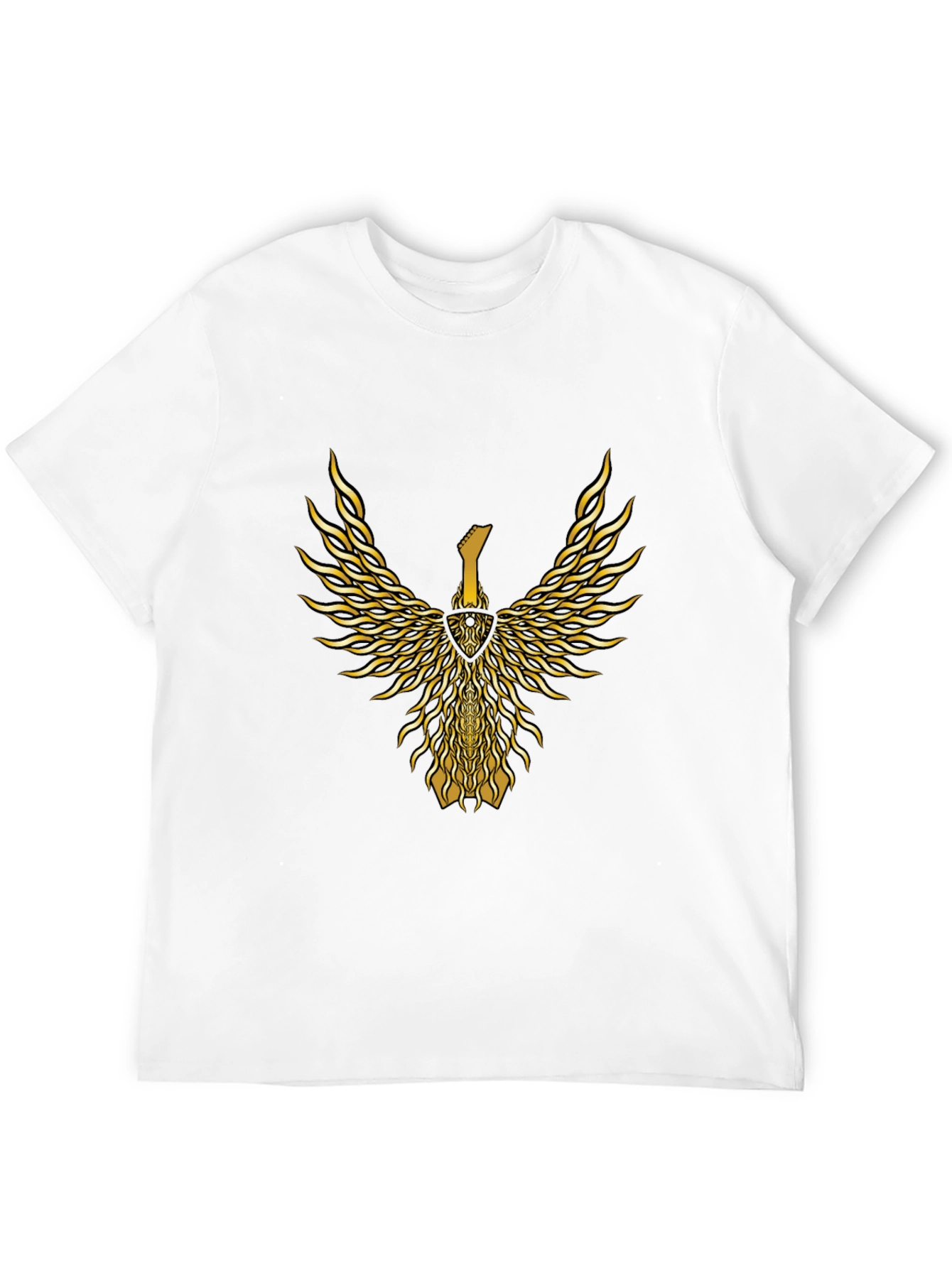 Golden Guitar Phoenix Graphic Tee - Black
