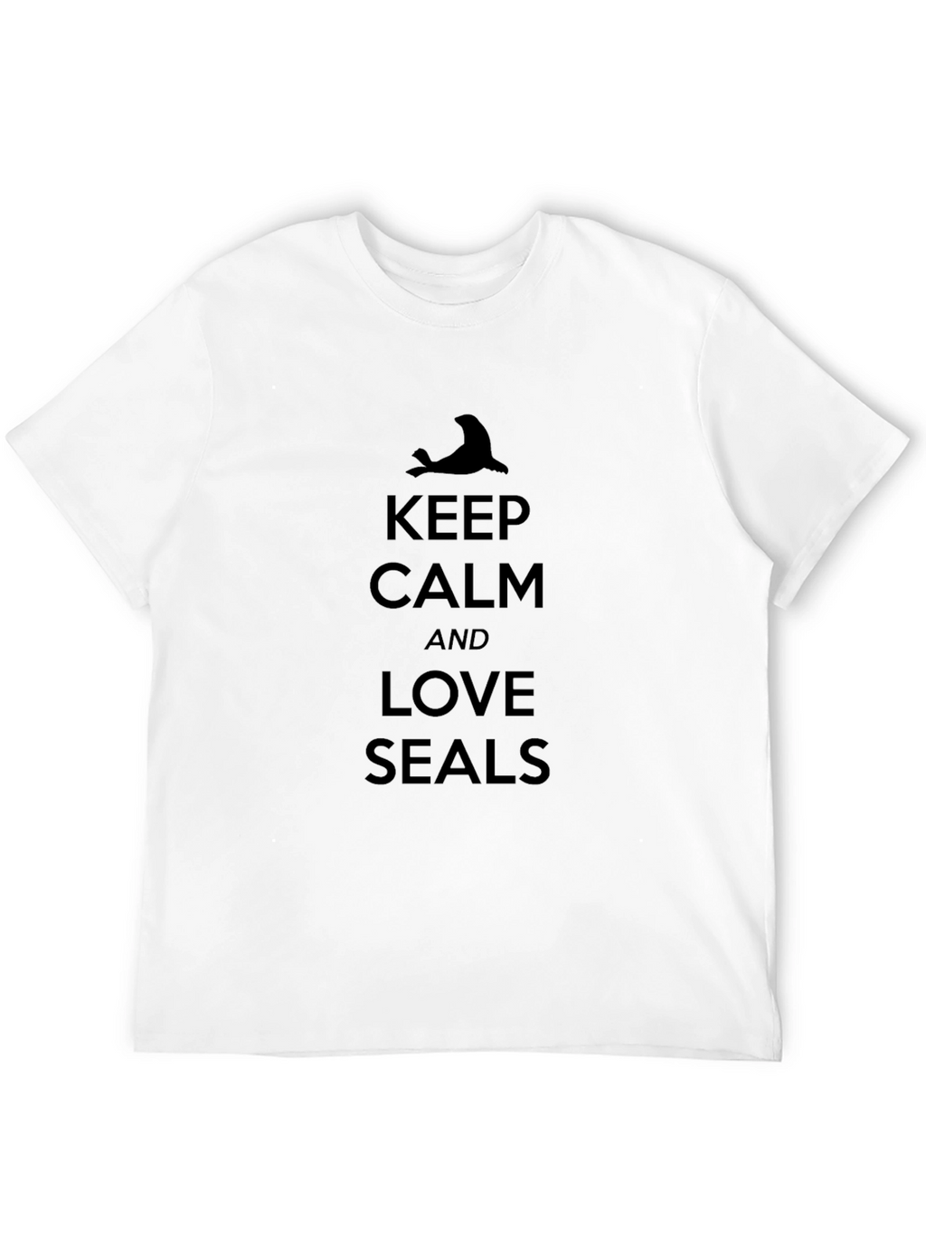 Keep Calm Love Seals T-Shirt - Black