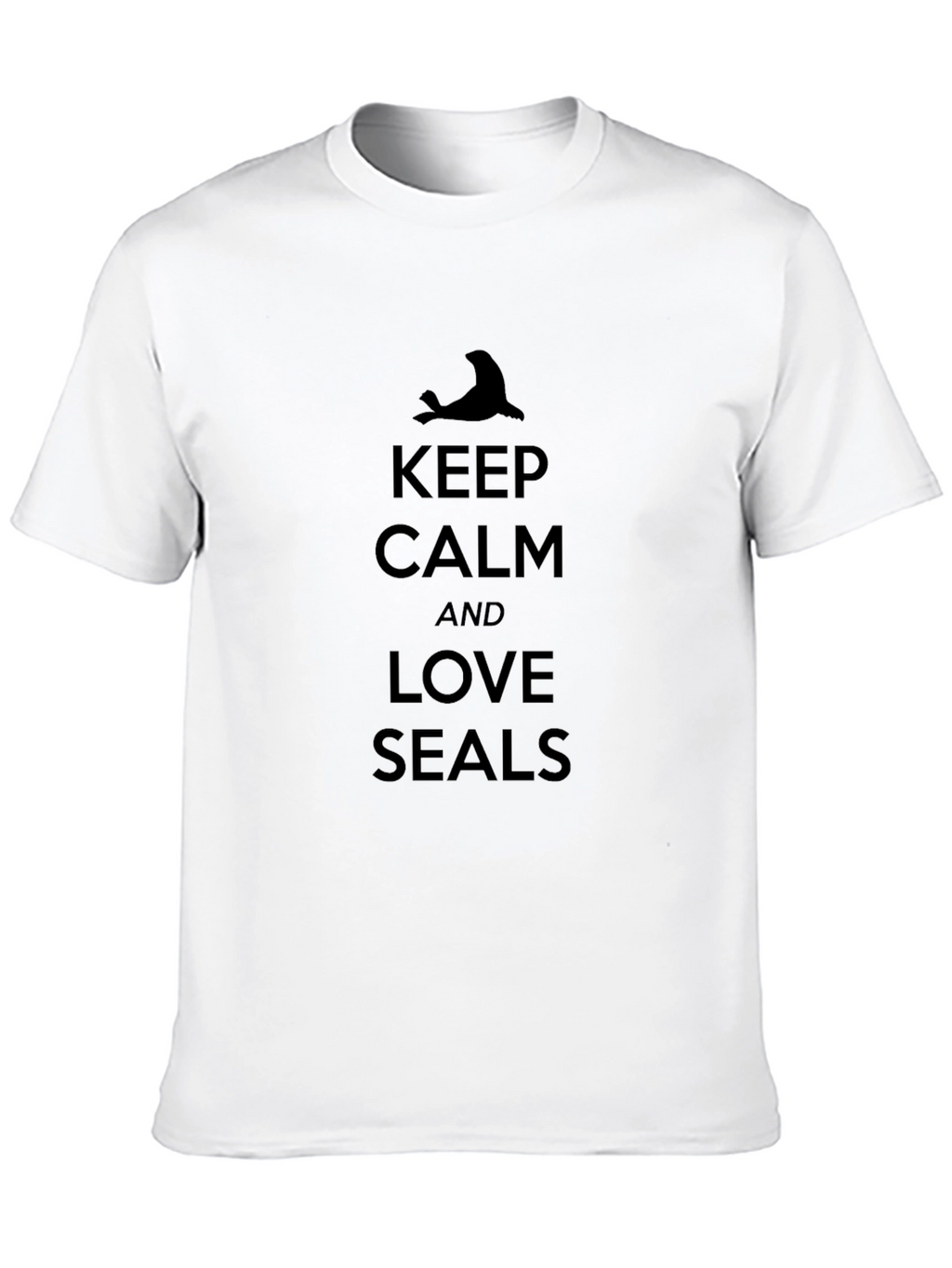 Keep Calm Love Seals T-Shirt - Black
