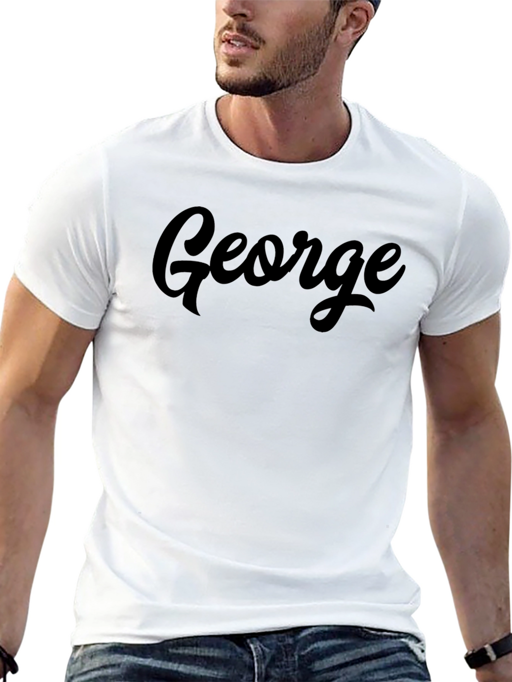 George Black T-Shirt - Stylish Name Tee