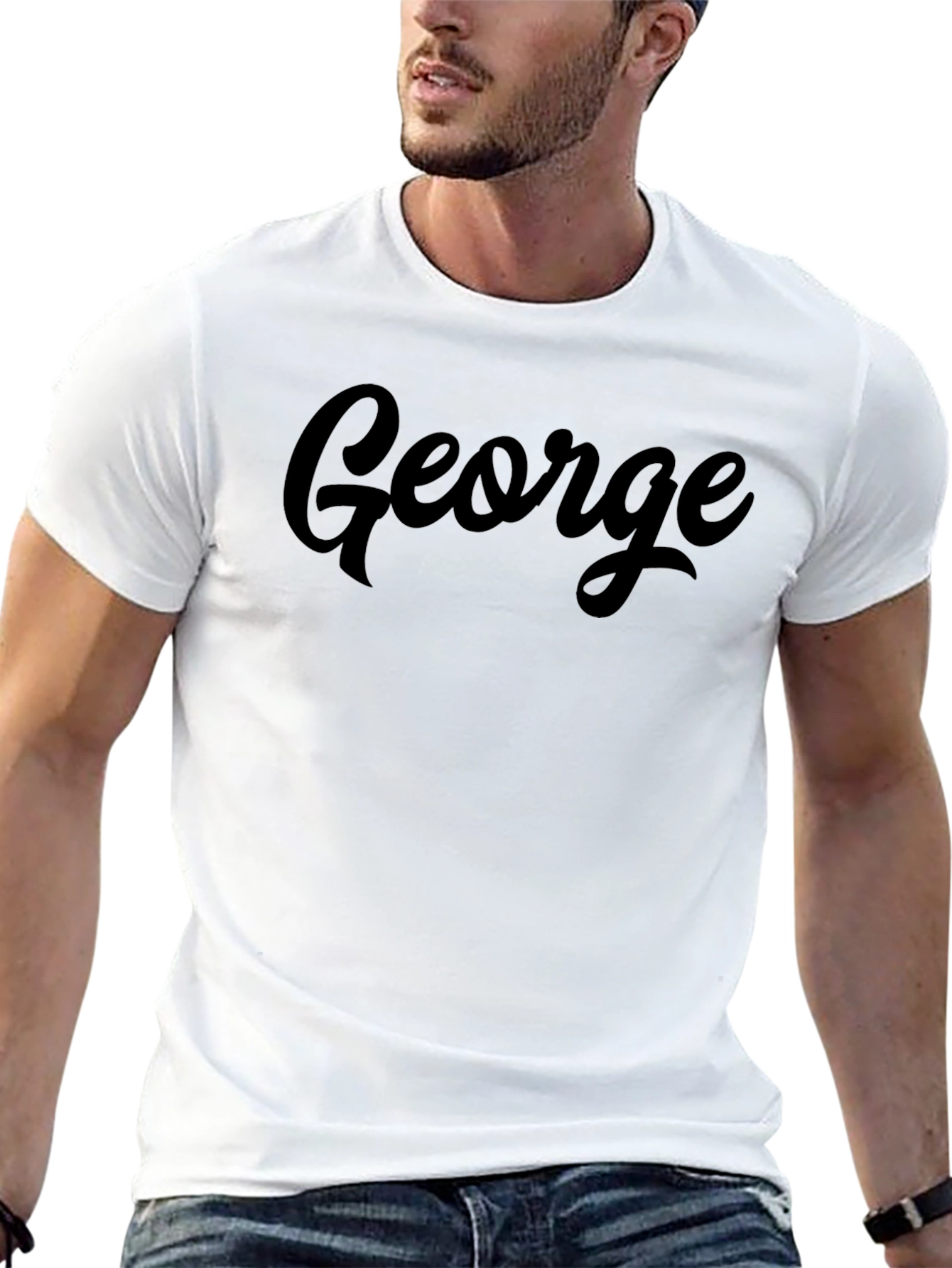 George Black T-Shirt - Stylish Name Tee