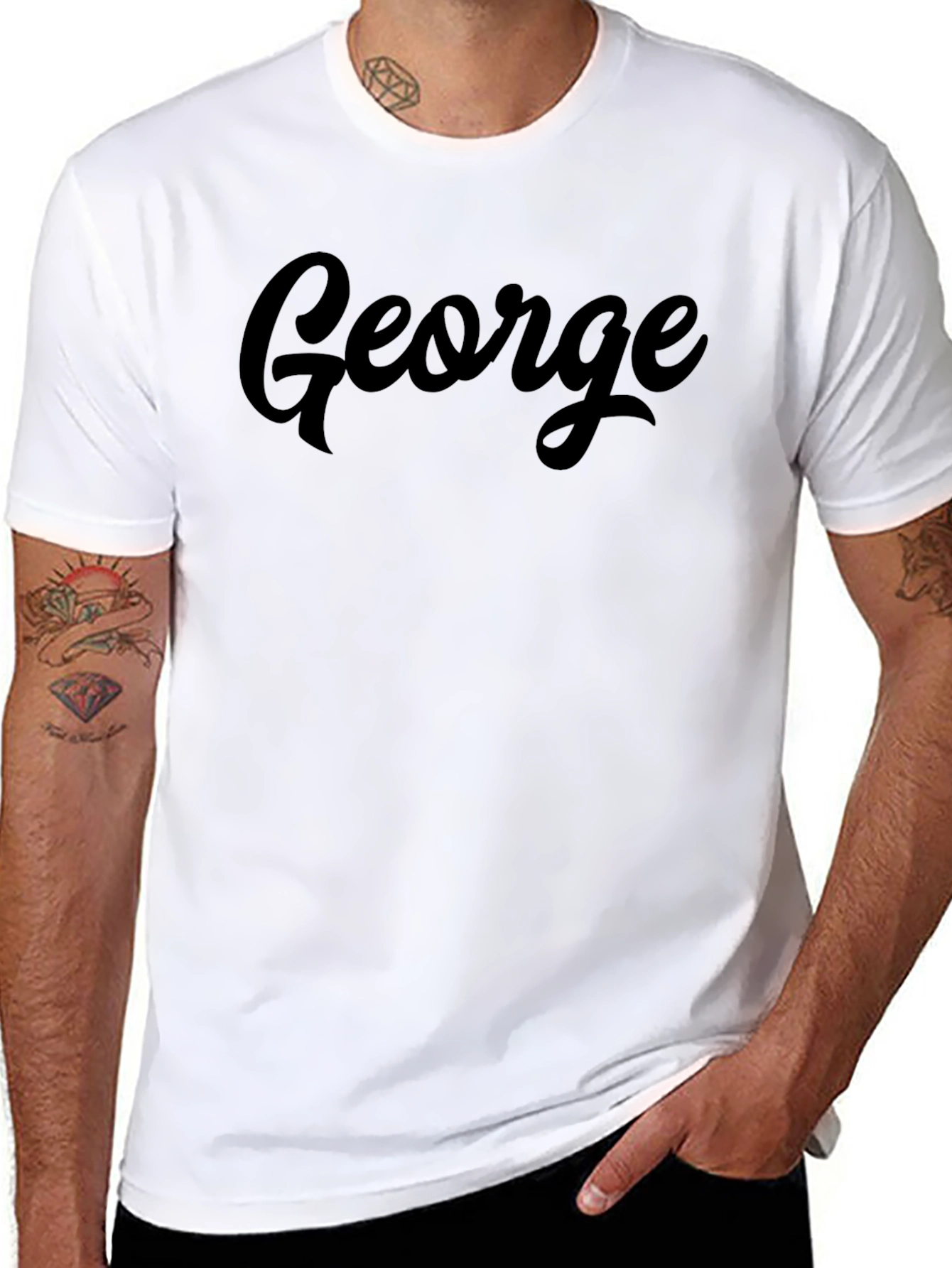 George Black T-Shirt - Stylish Name Tee